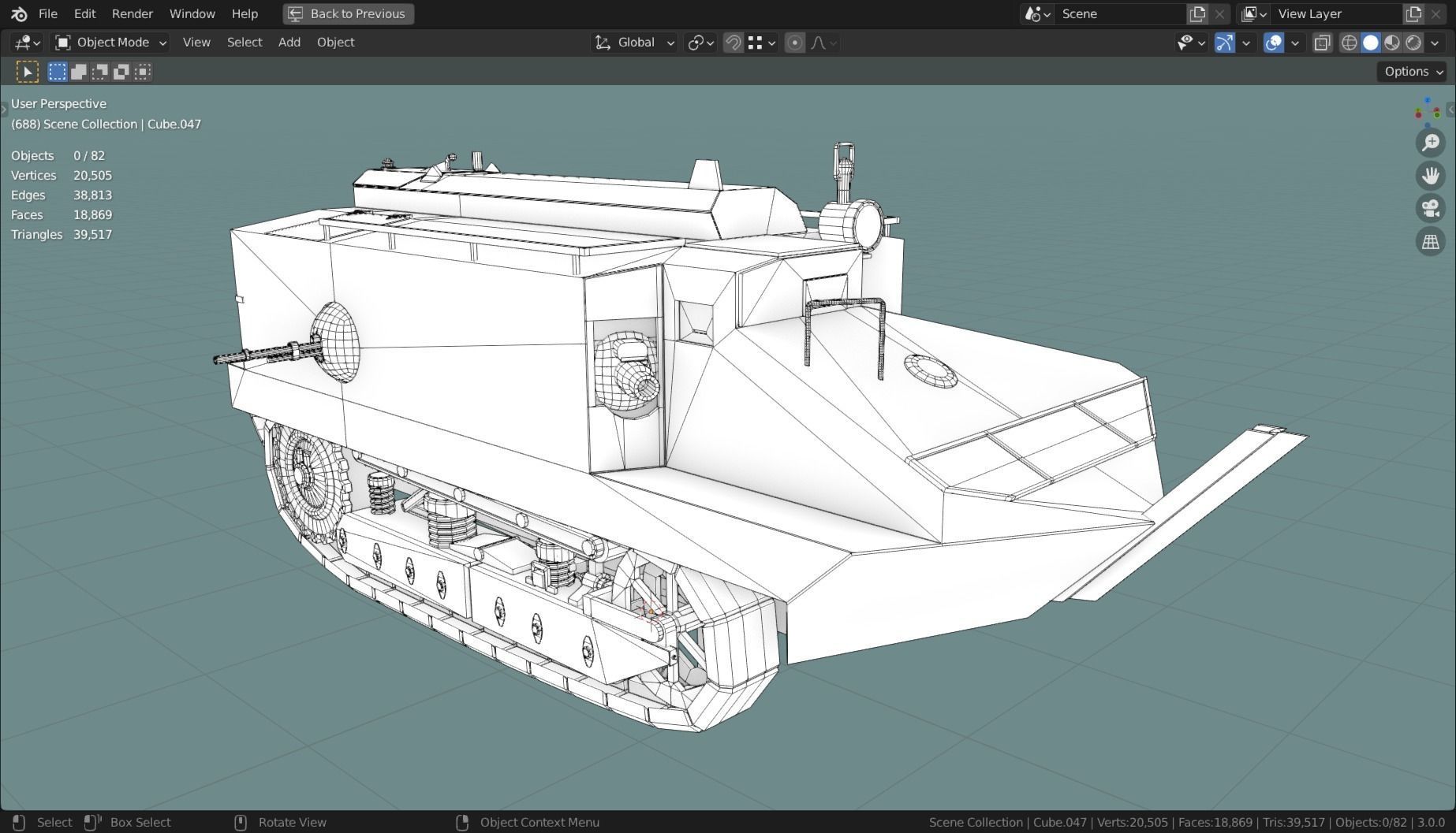 Shneider CA TANK BASE MESH  Low-poly 3D model_10