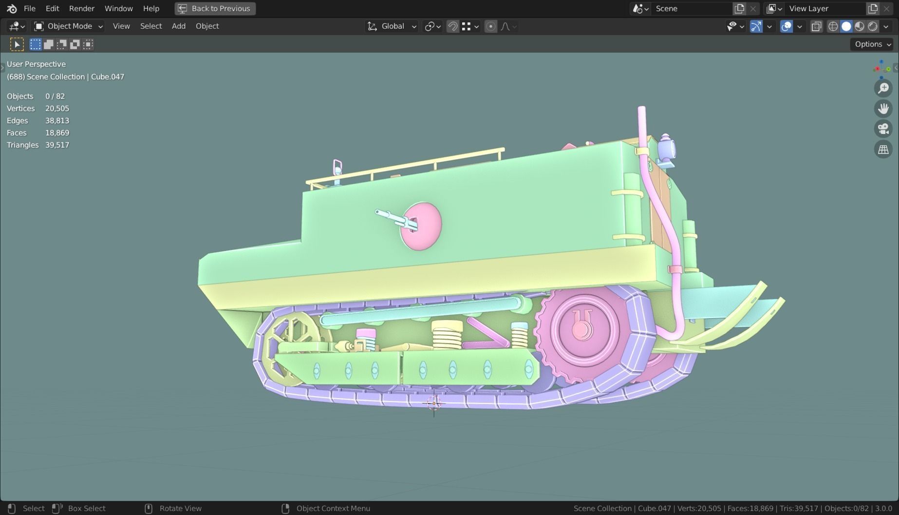Shneider CA TANK BASE MESH  Low-poly 3D model_7