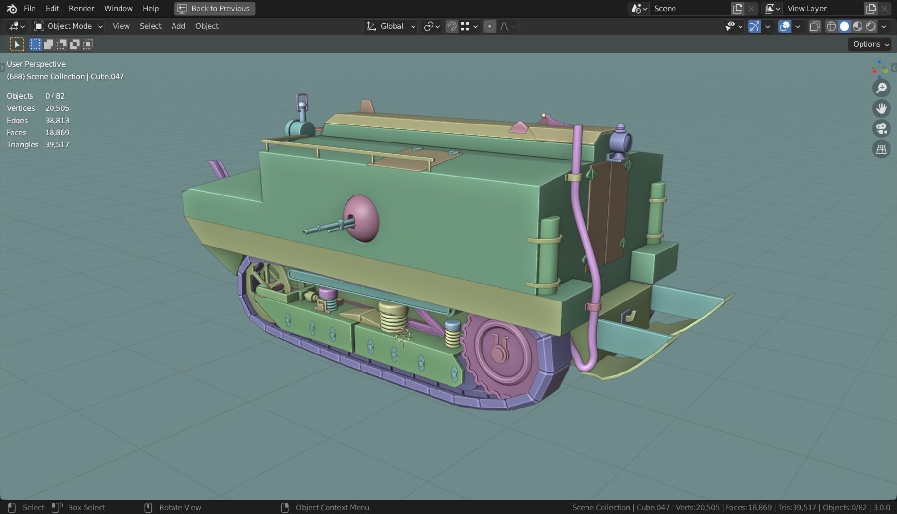 Shneider CA TANK BASE MESH  Low-poly 3D model_2