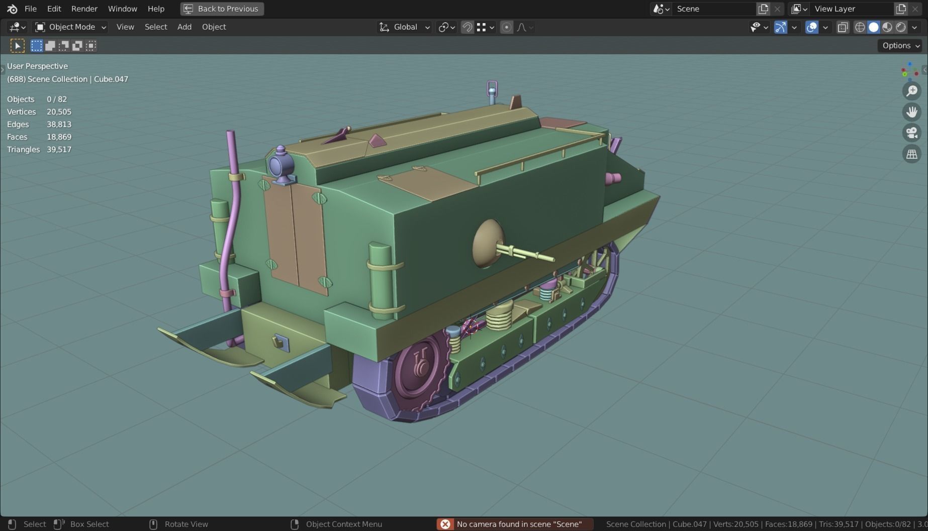 Shneider CA TANK BASE MESH  Low-poly 3D model_4