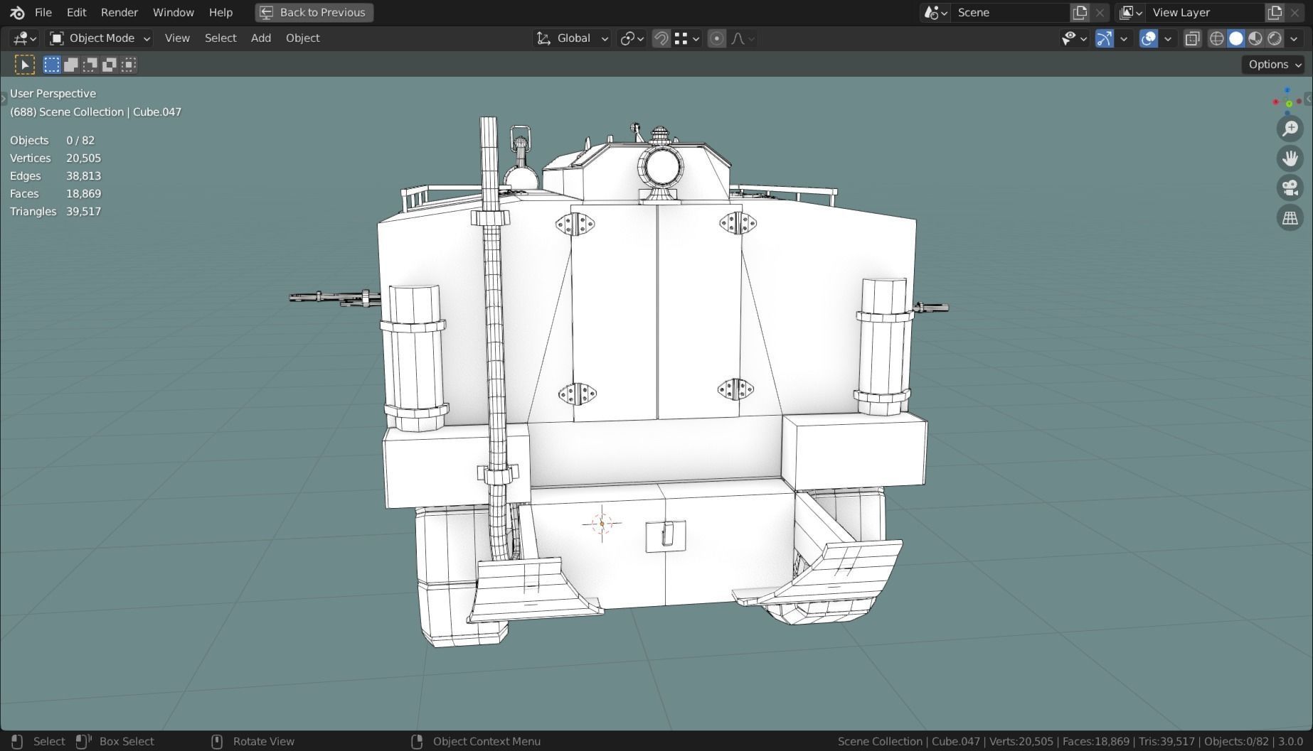 Shneider CA TANK BASE MESH  Low-poly 3D model_13