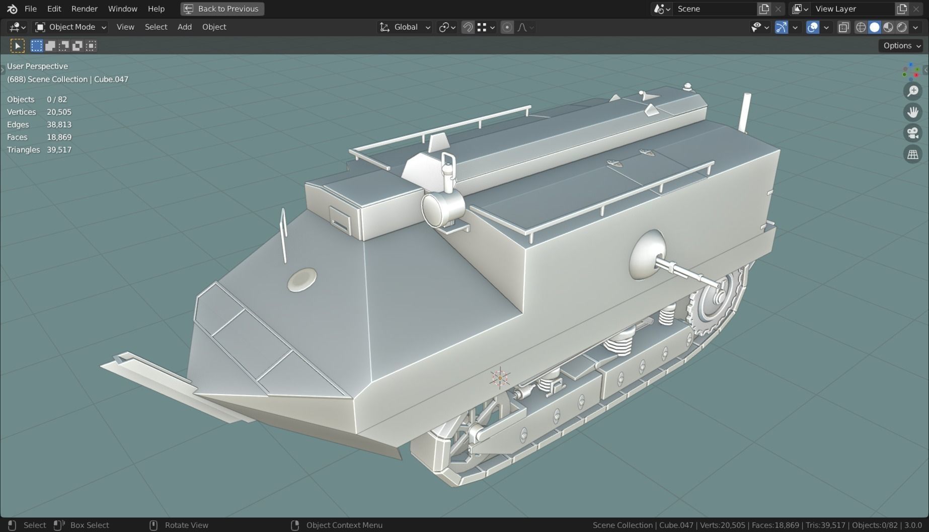 Shneider CA TANK BASE MESH  Low-poly 3D model_21