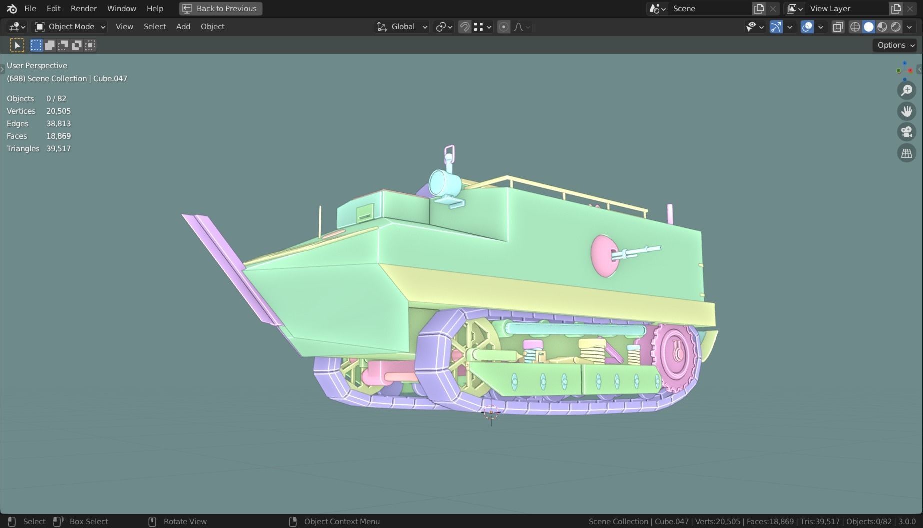 Shneider CA TANK BASE MESH  Low-poly 3D model_6