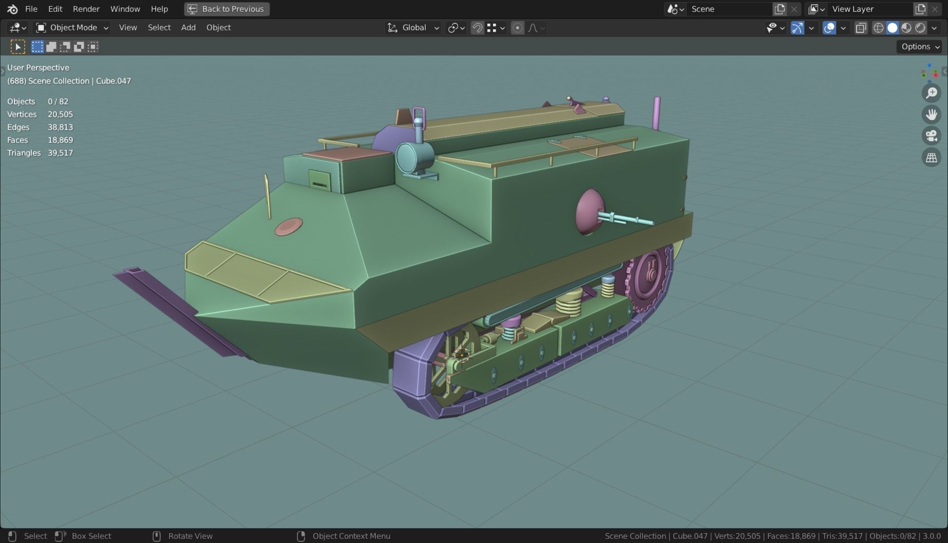 Shneider CA TANK BASE MESH  Low-poly 3D model_1