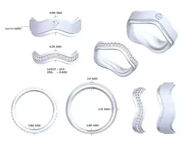 twin couple rings engagement 