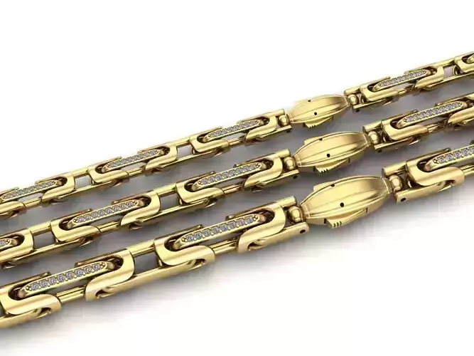 3 SIZE CHAIN NECK WIHT LOCK JUST STL 