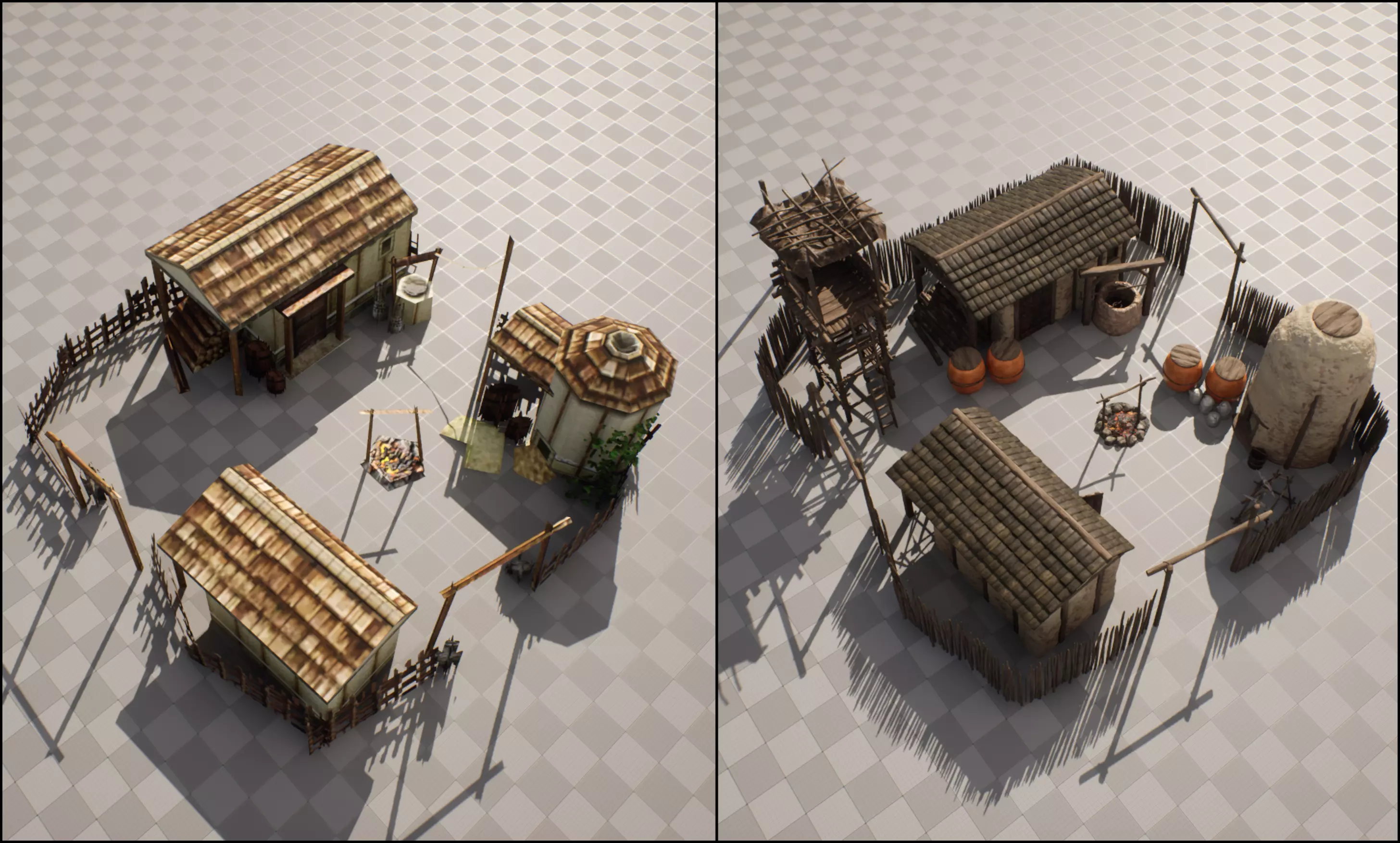 AoM Greek Settlement Remake Low-poly 3D model_0