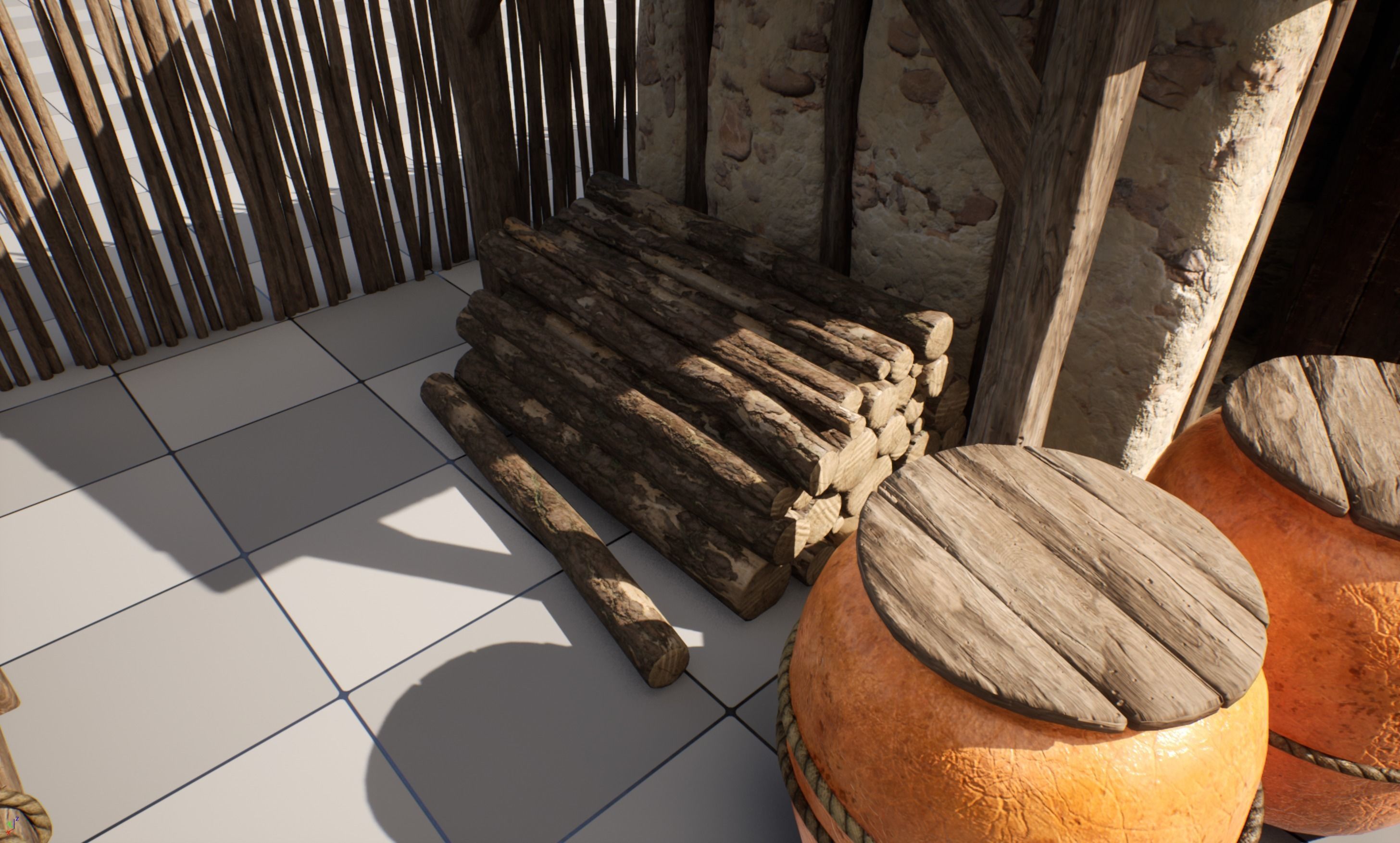 AoM Greek Settlement Remake Low-poly 3D model_3