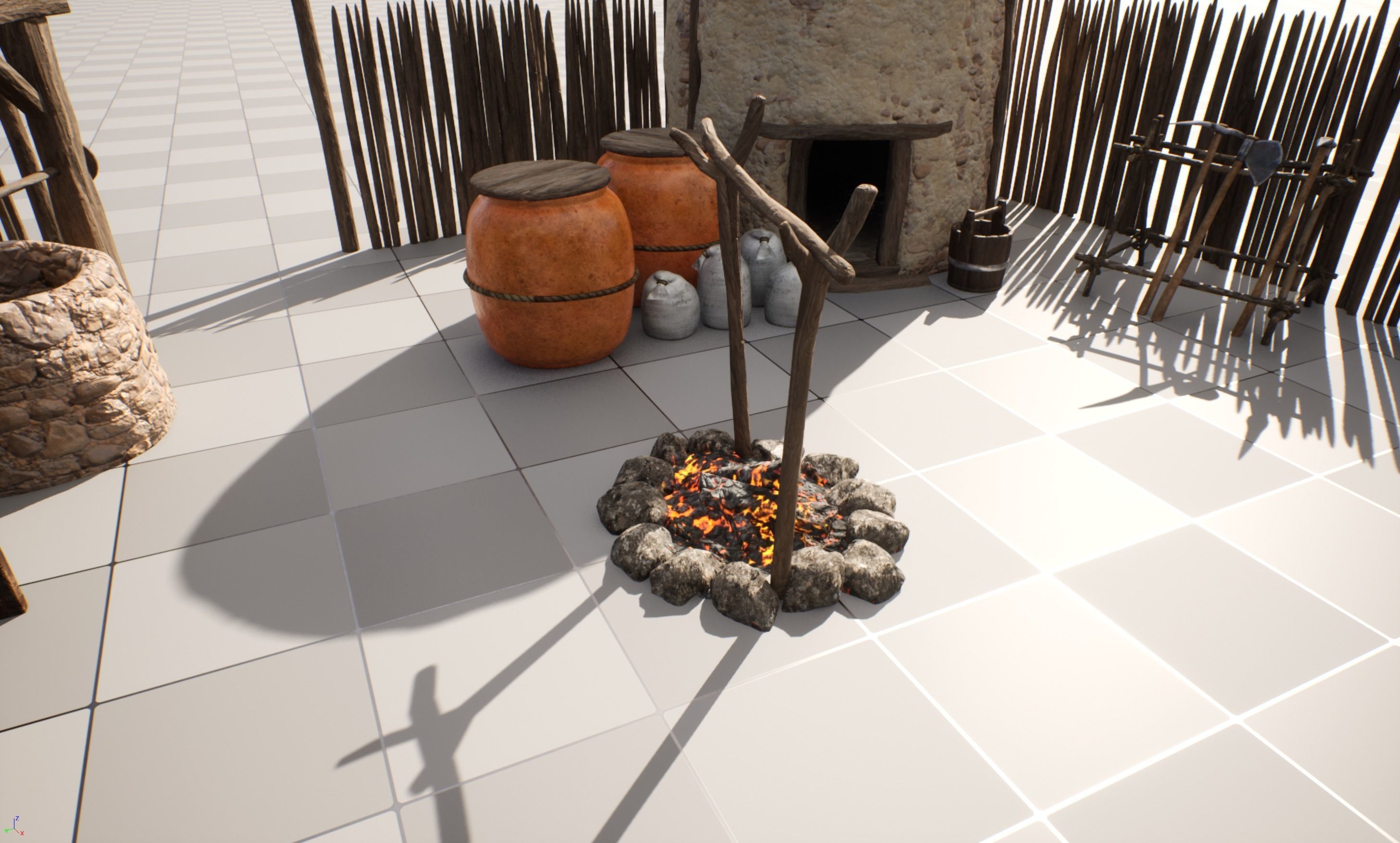 AoM Greek Settlement Remake Low-poly 3D model_4