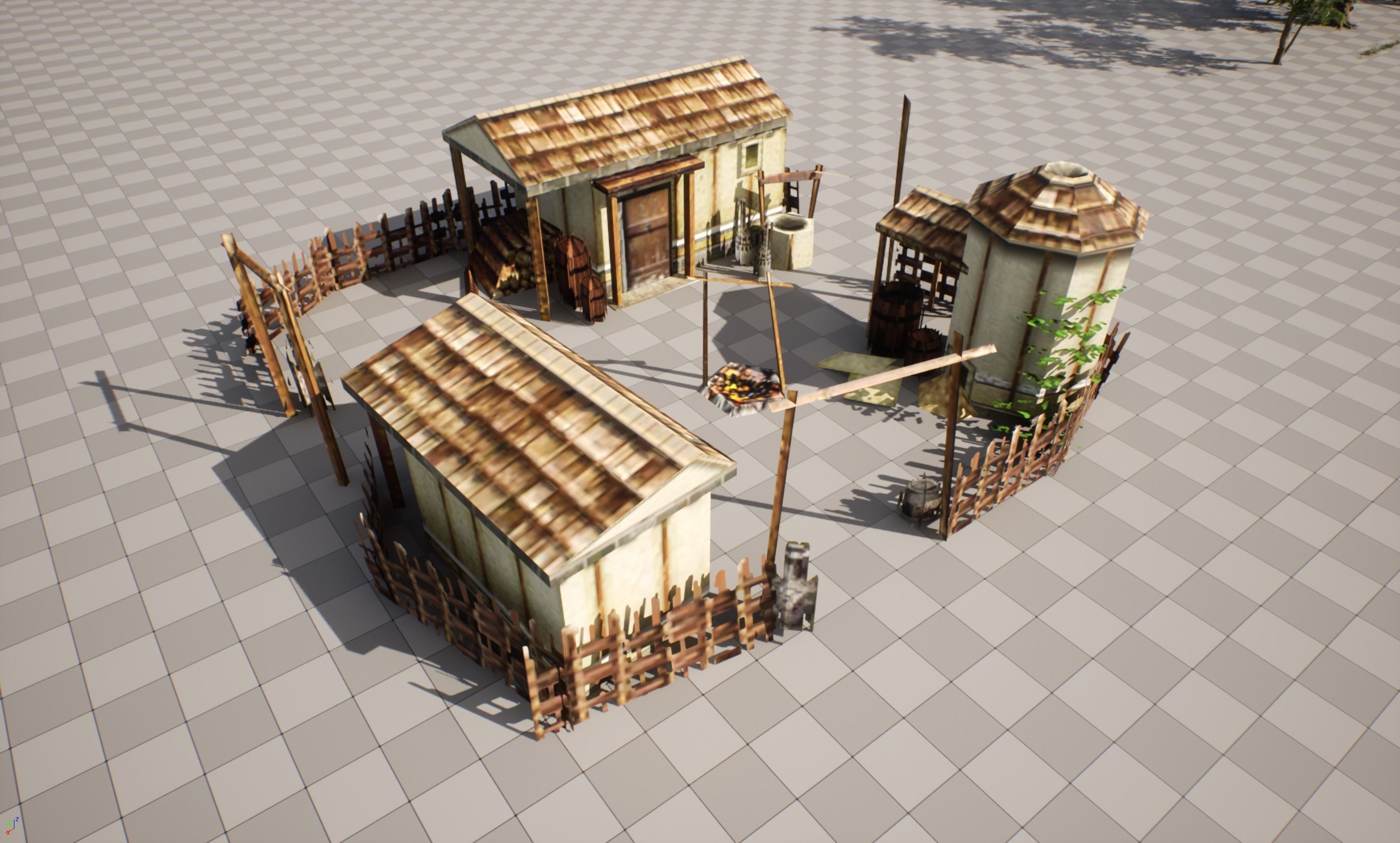 AoM Greek Settlement Remake Low-poly 3D model_12