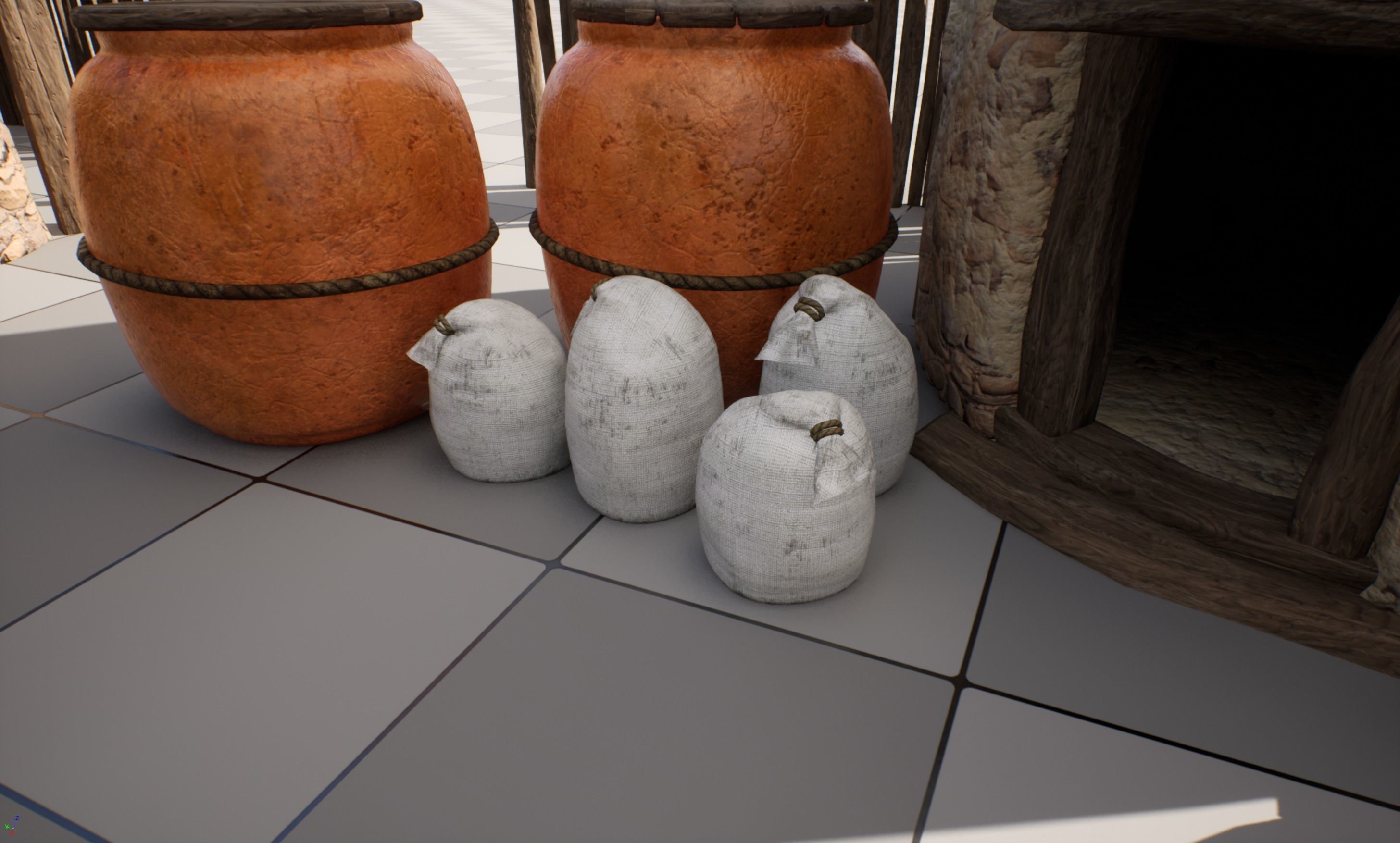 AoM Greek Settlement Remake Low-poly 3D model_22