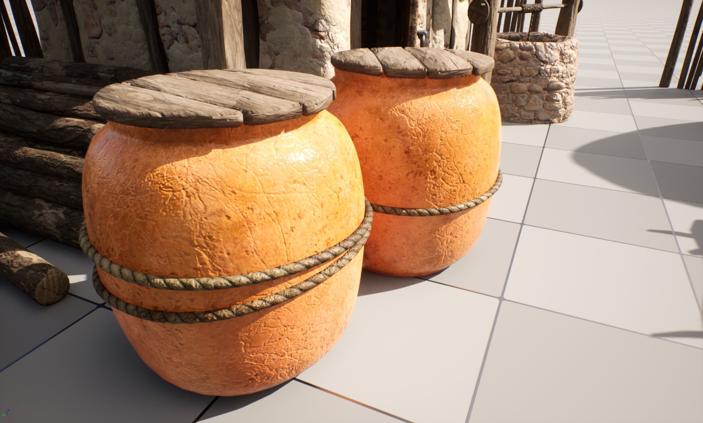 AoM Greek Settlement Remake Low-poly 3D model_20