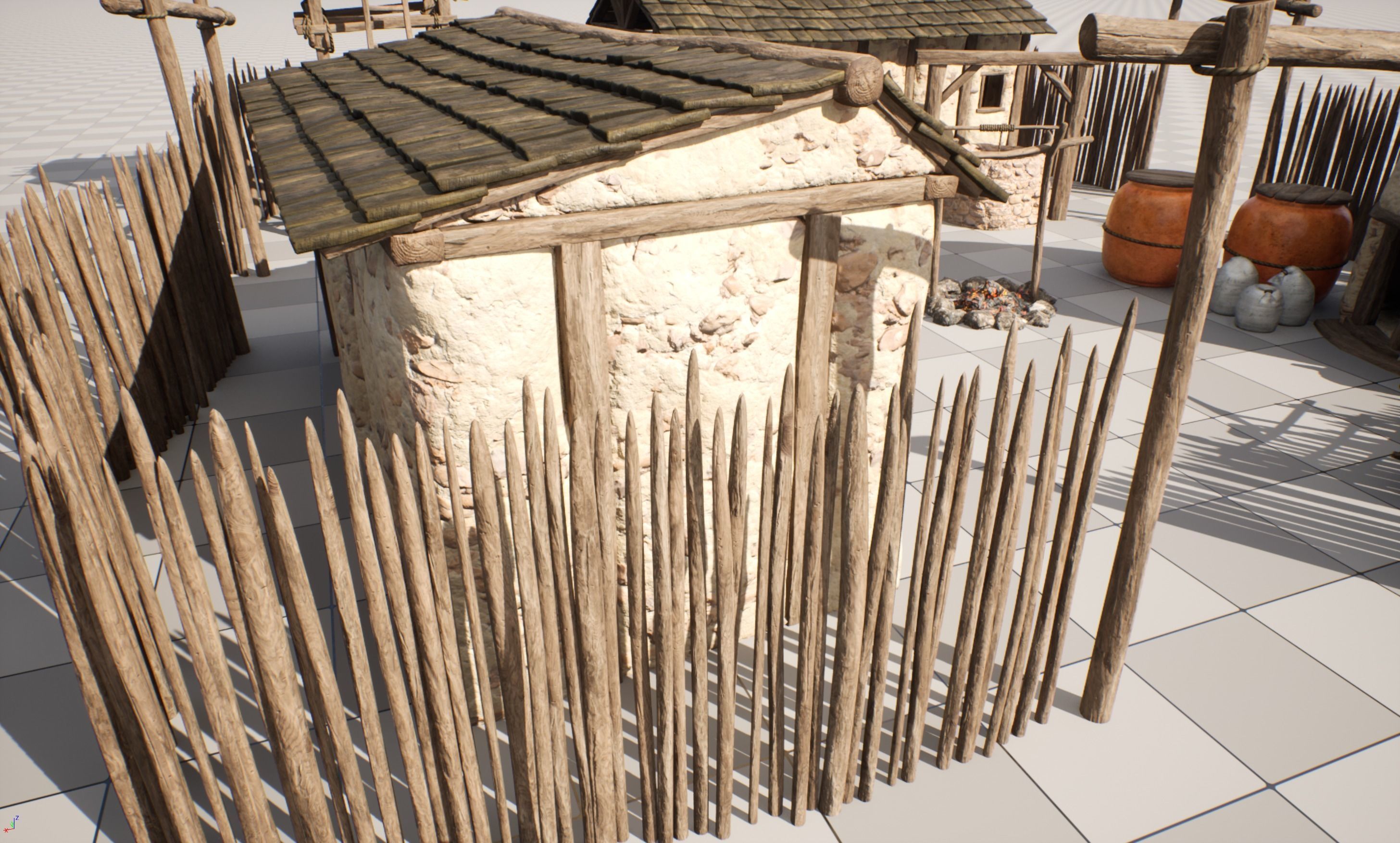 AoM Greek Settlement Remake Low-poly 3D model_15