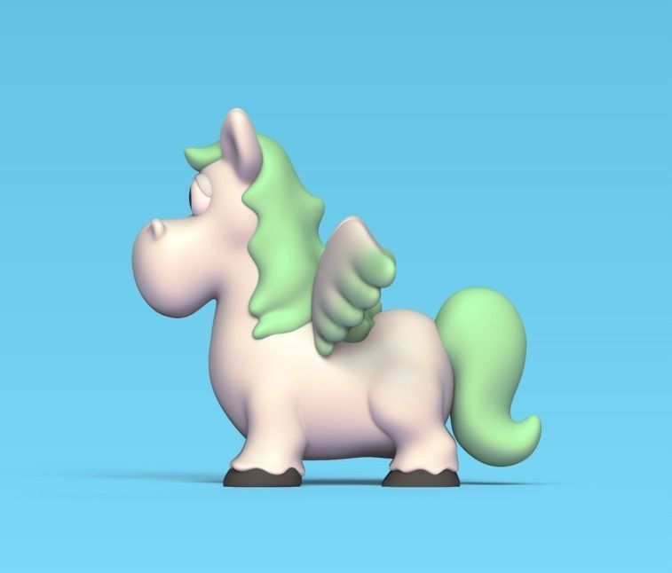Pegasus Cartoon 3D print model_1