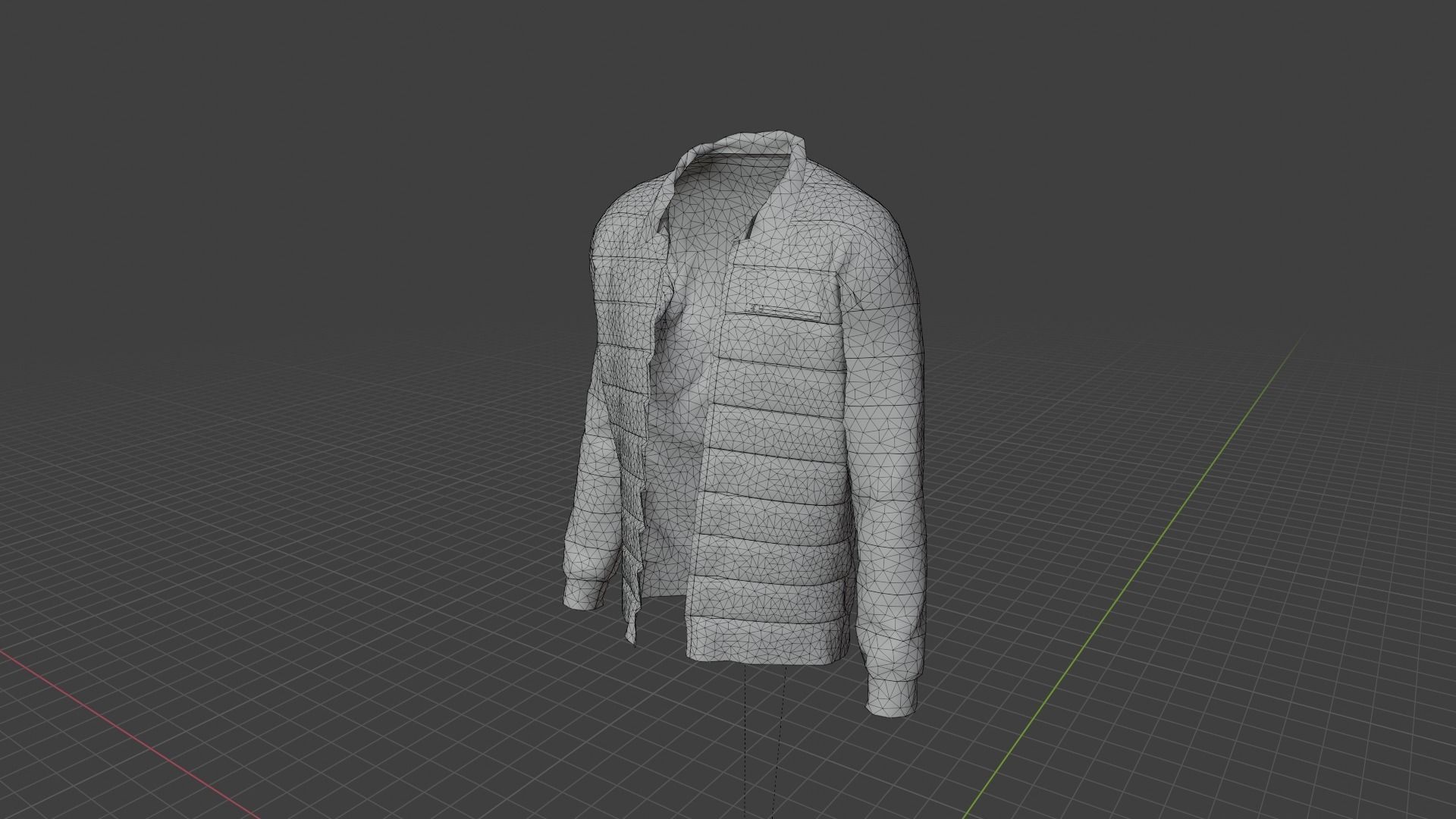 Jacket striped sweater person Low-poly 3D model_8
