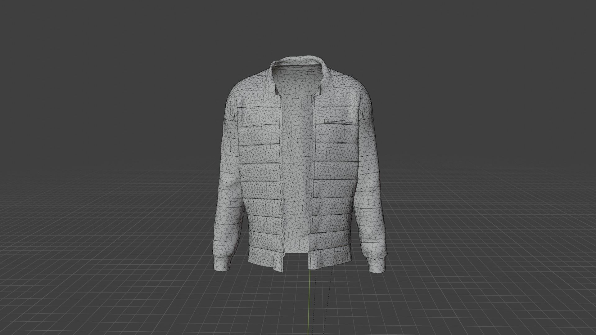 Jacket striped sweater person Low-poly 3D model_7