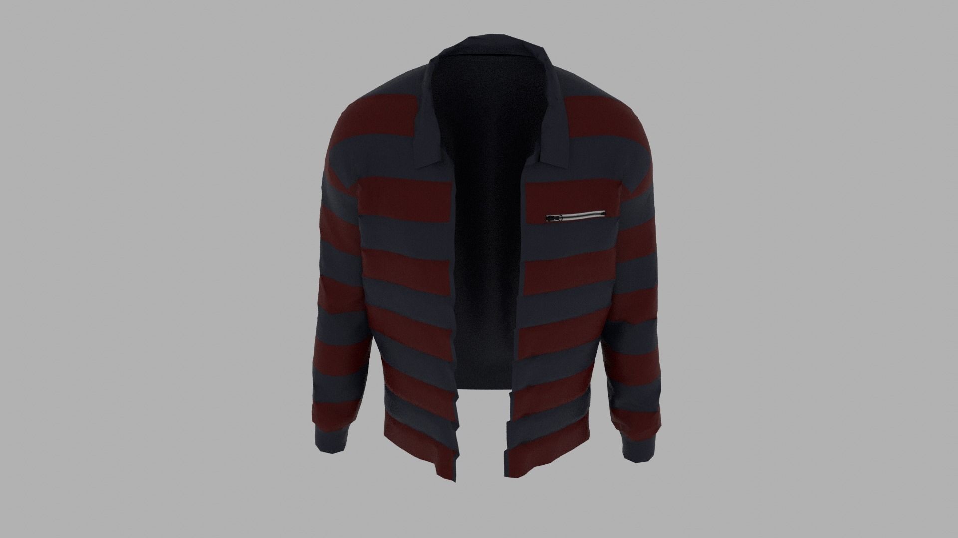 Jacket striped sweater person Low-poly 3D model_6