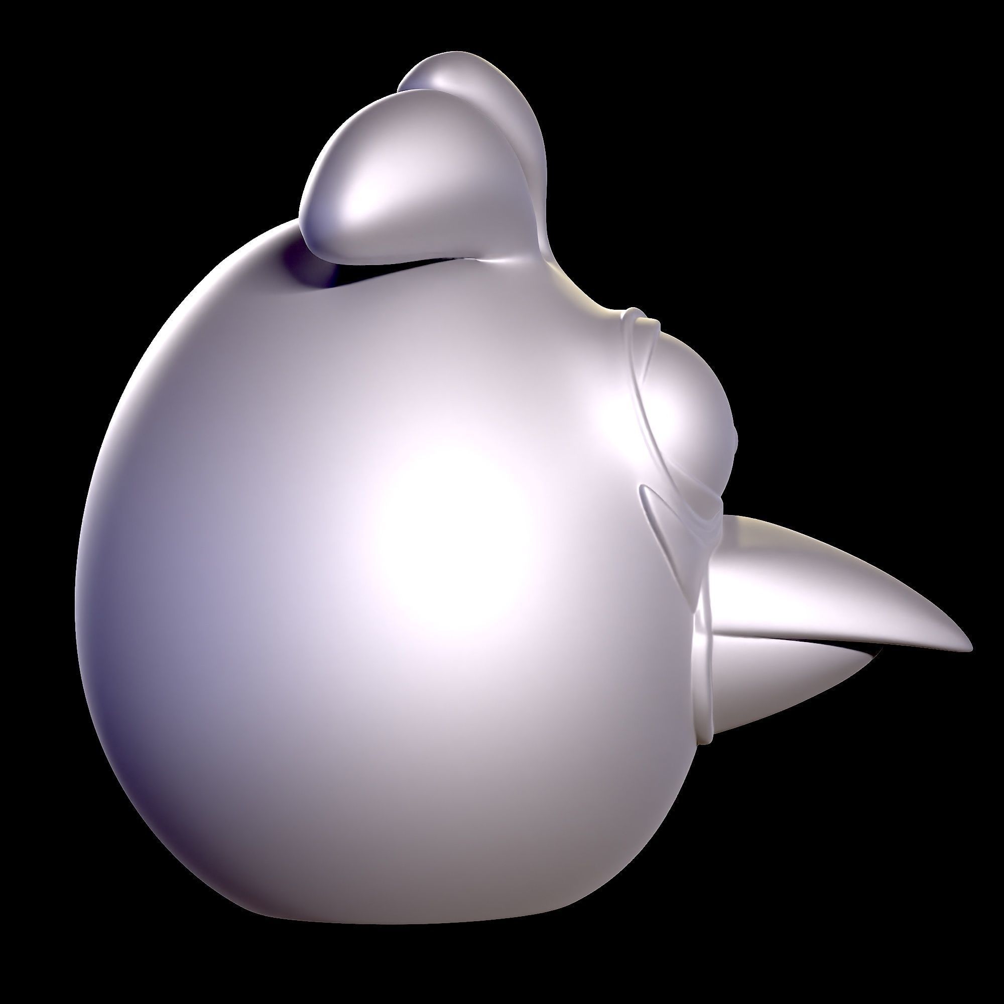 Blue-Angry Bird 3D print model_2