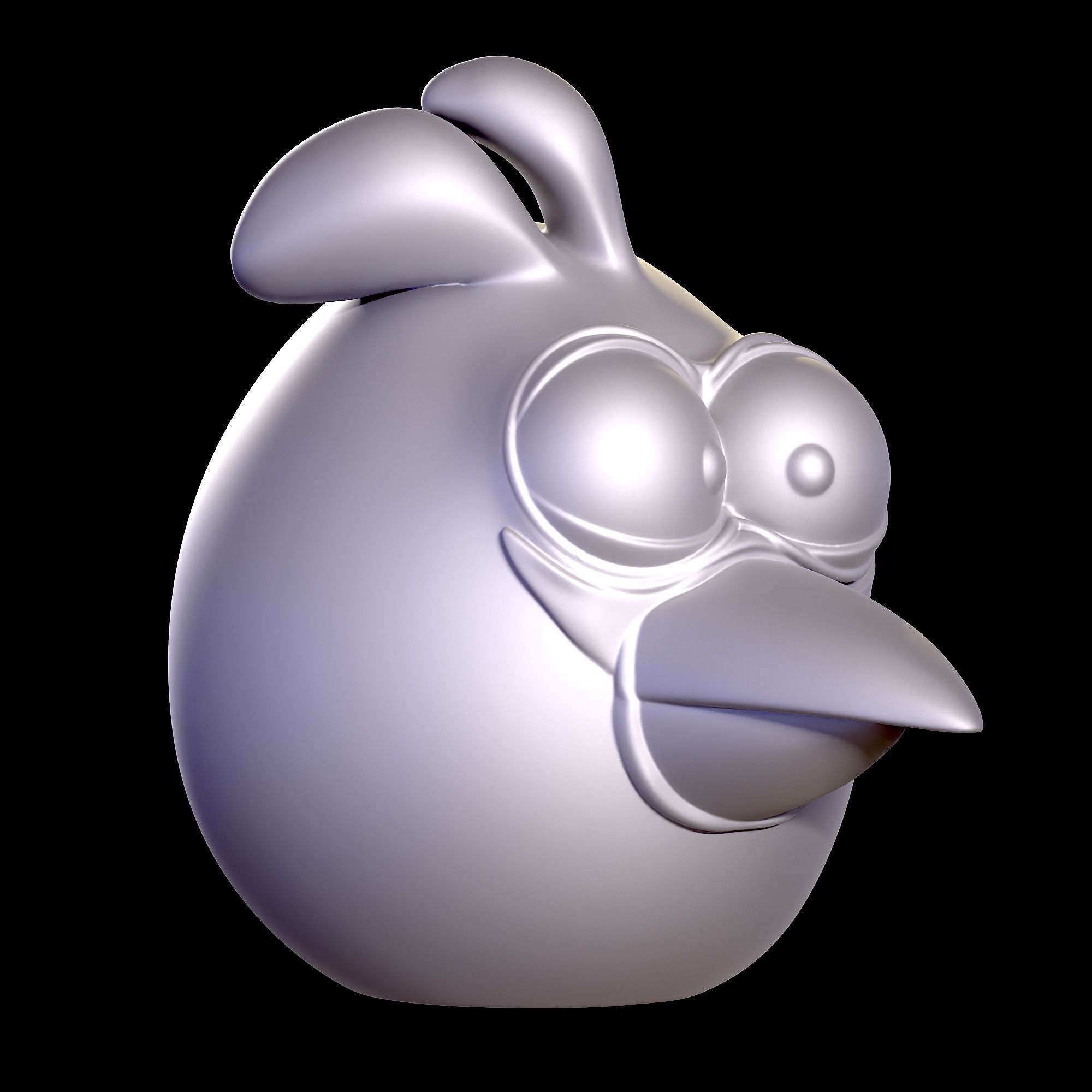 Blue-Angry Bird 3D print model_1