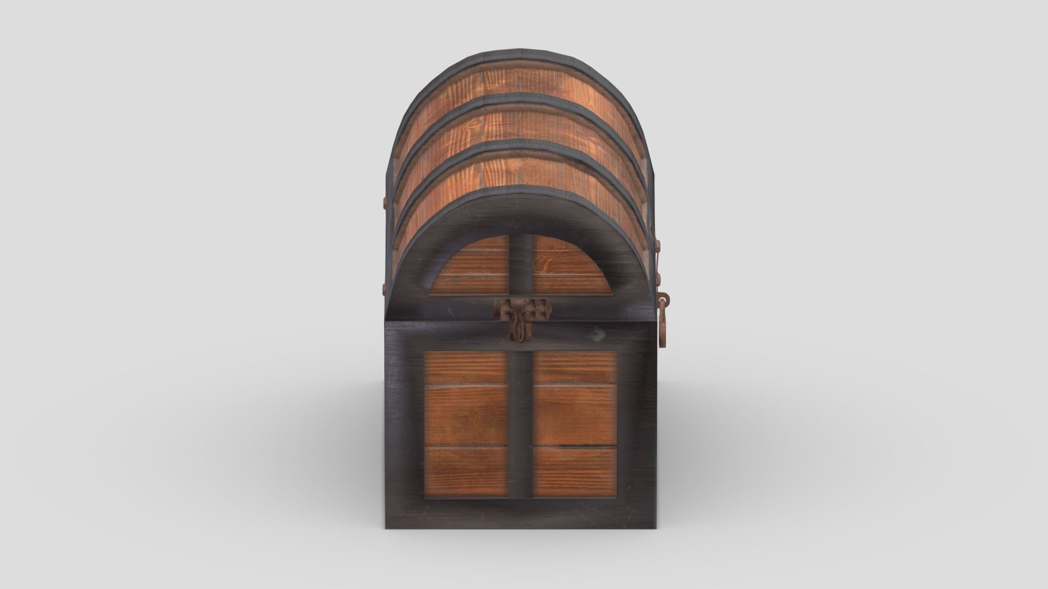 Treasure Chest Box 07 Low Poly PBR Realistic Low-poly 3D model_2