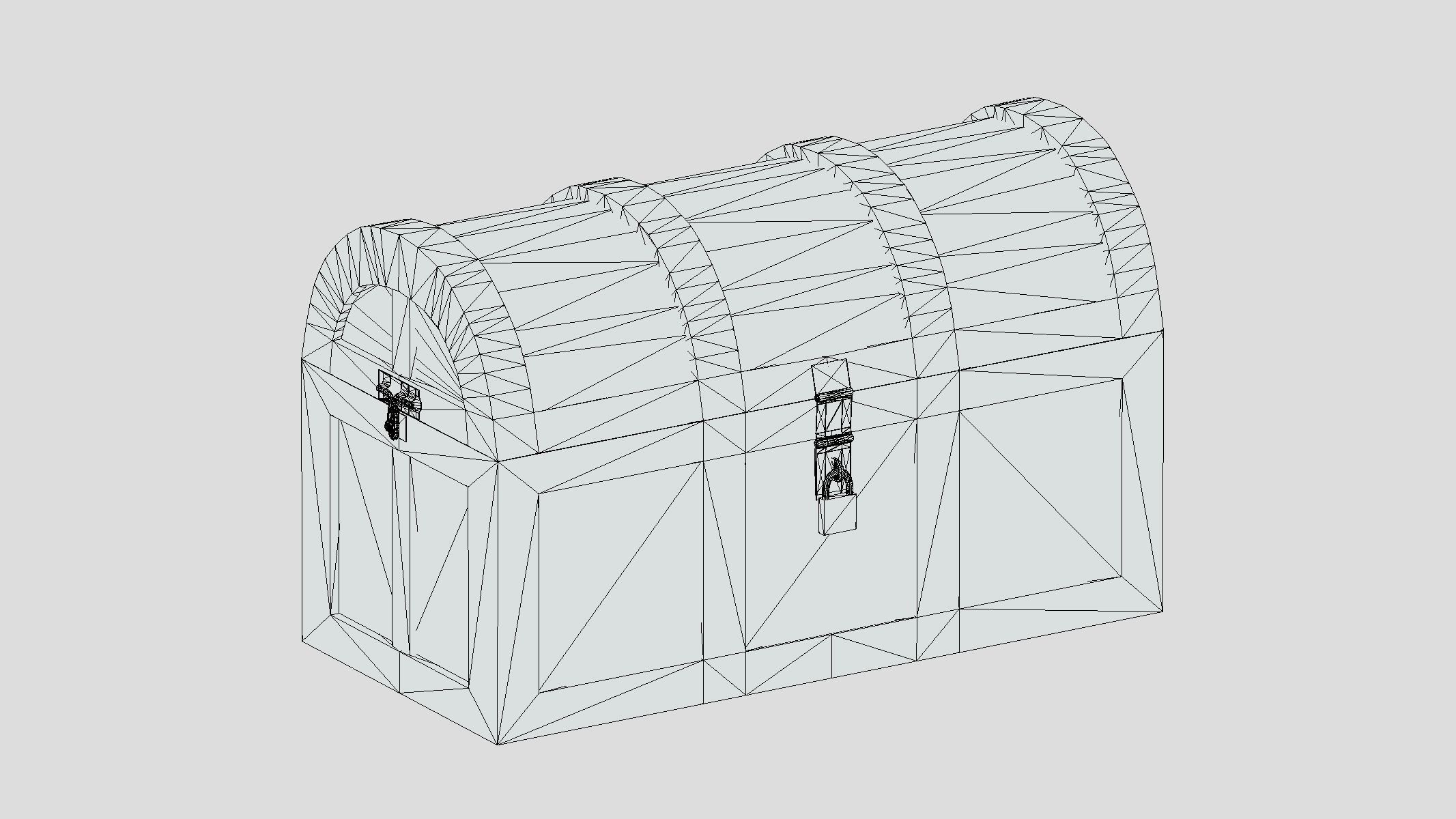 Treasure Chest Box 07 Low Poly PBR Realistic Low-poly 3D model_1