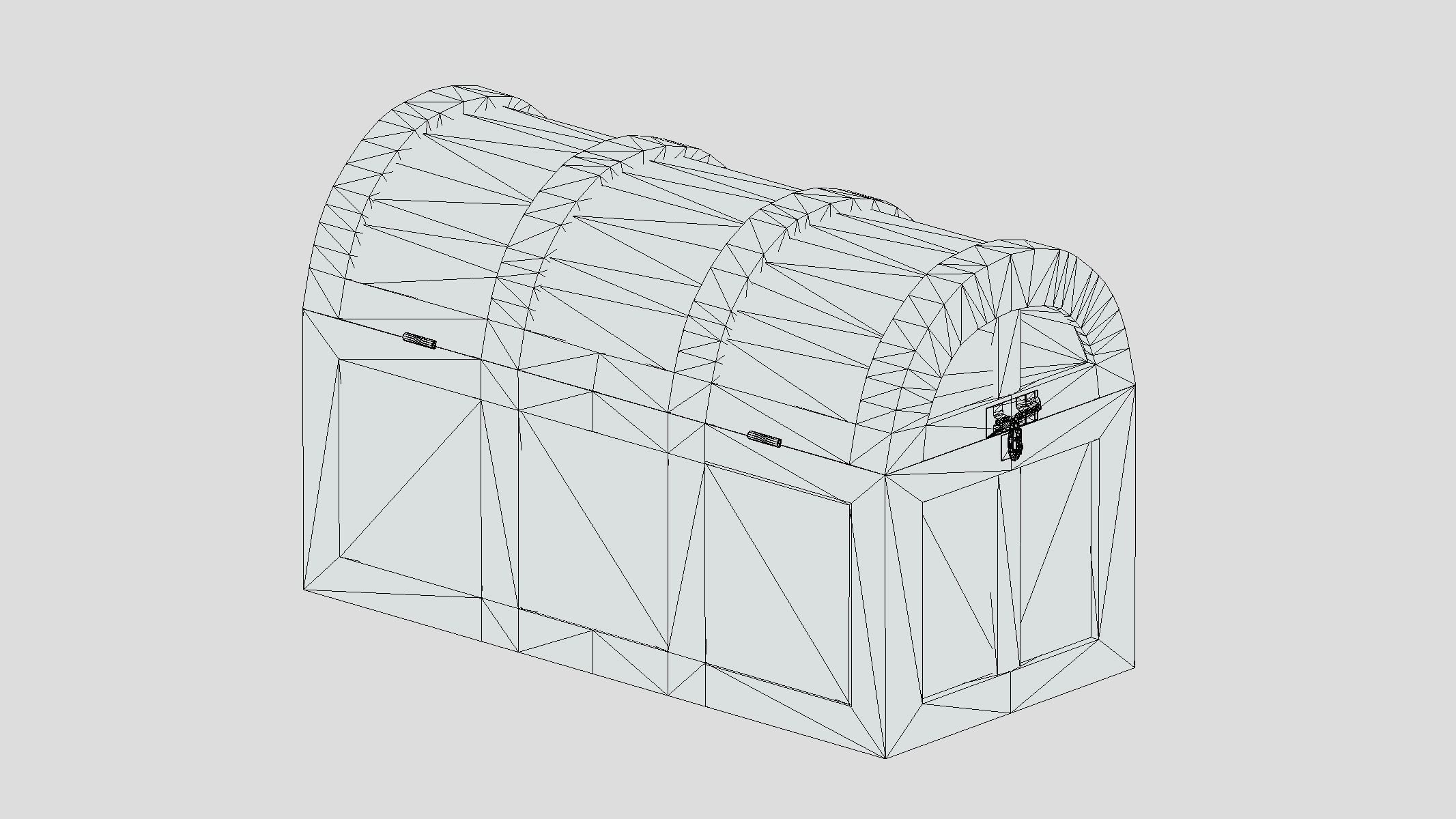 Treasure Chest Box 07 Low Poly PBR Realistic Low-poly 3D model_5