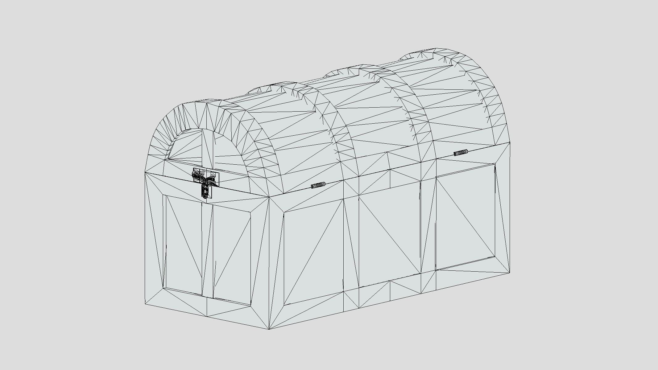 Treasure Chest Box 07 Low Poly PBR Realistic Low-poly 3D model_7