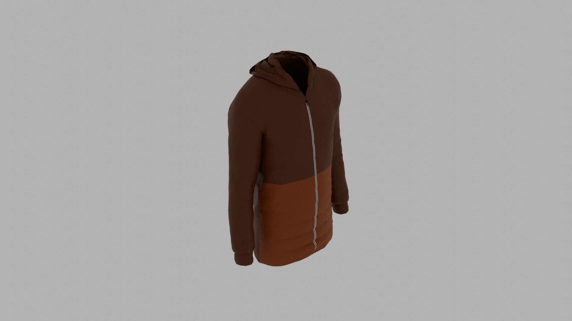 Jacket hooded Low-poly 3D model_5