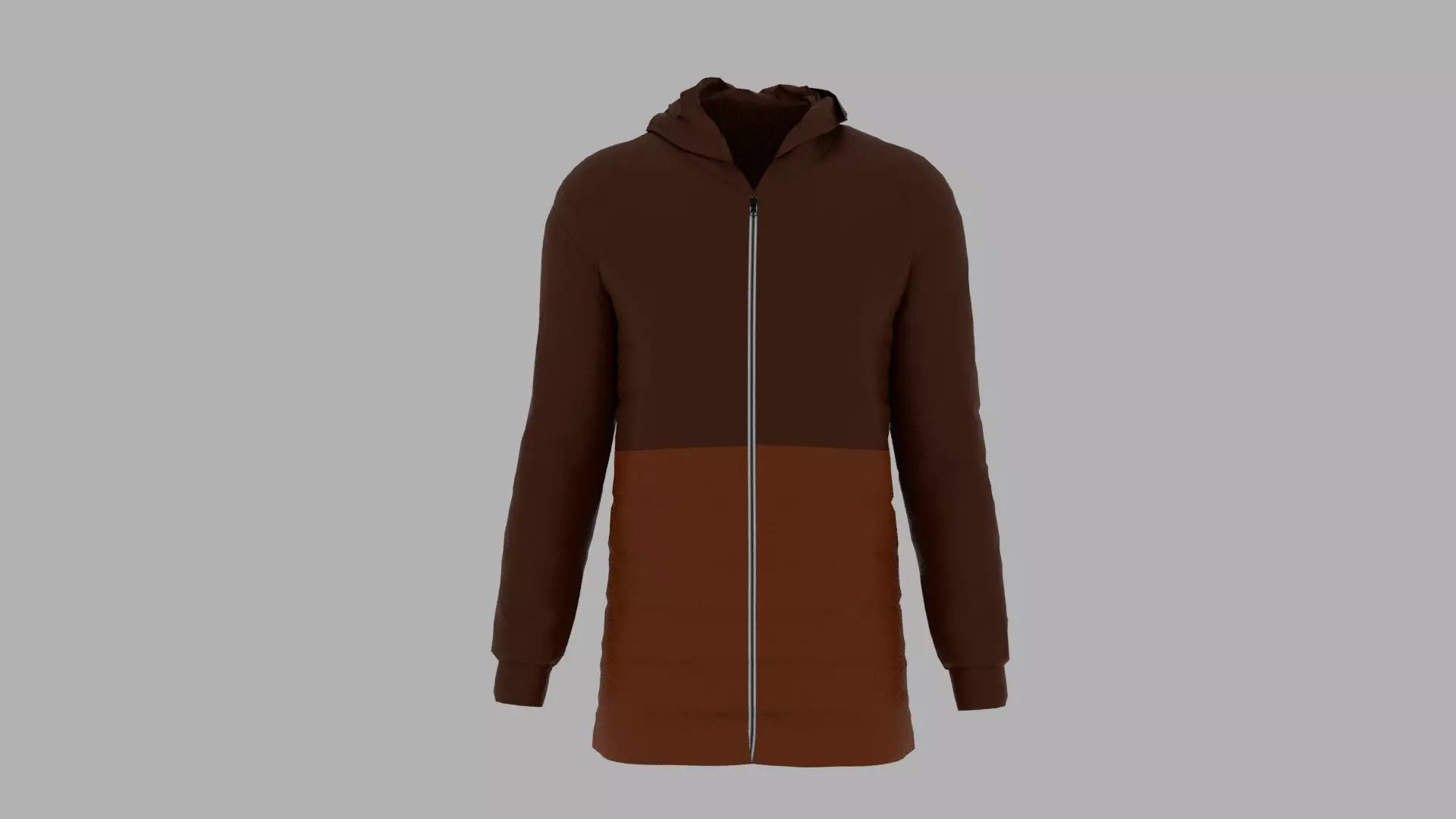Jacket hooded Low-poly 3D model_0