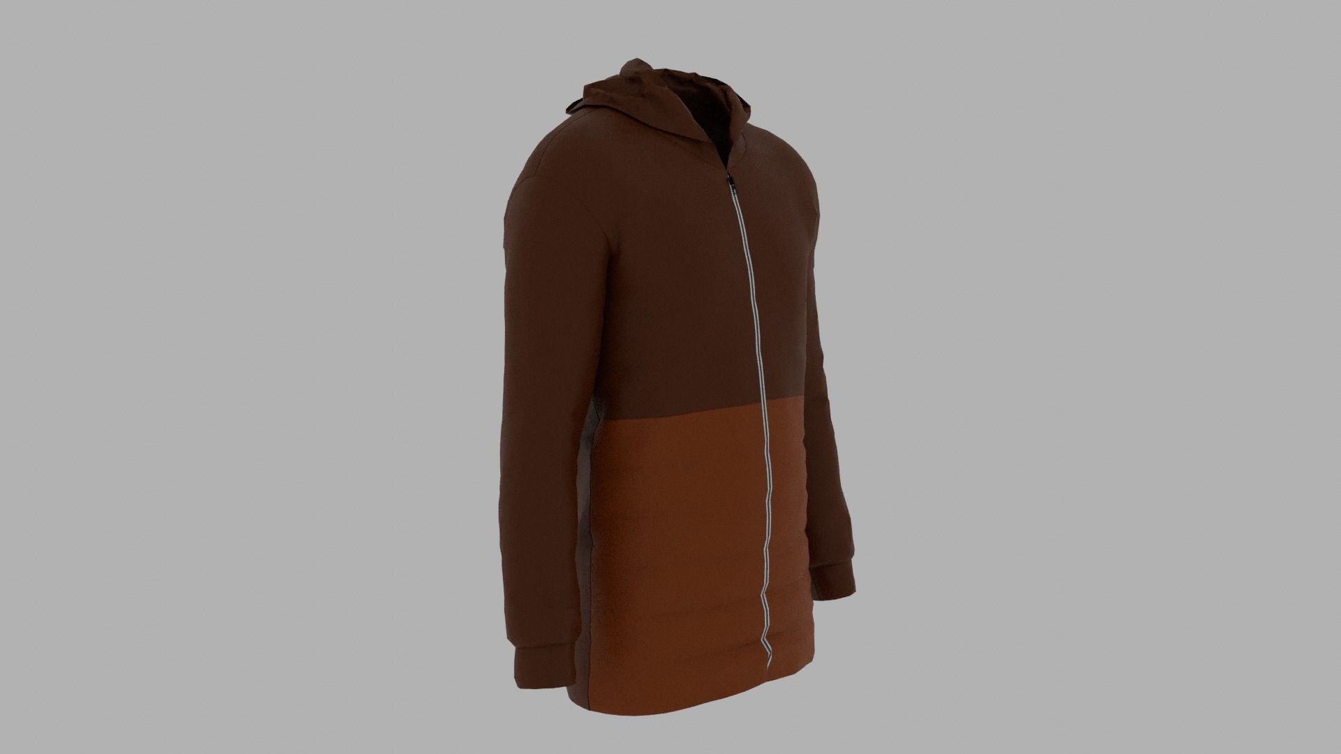 Jacket hooded Low-poly 3D model_2