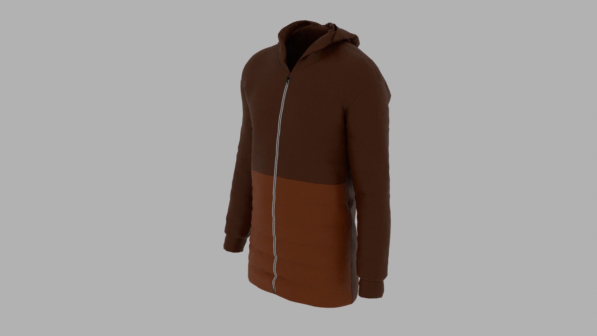 Jacket hooded Low-poly 3D model_1