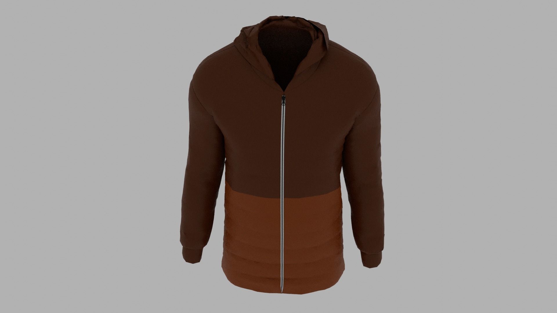 Jacket hooded Low-poly 3D model_6