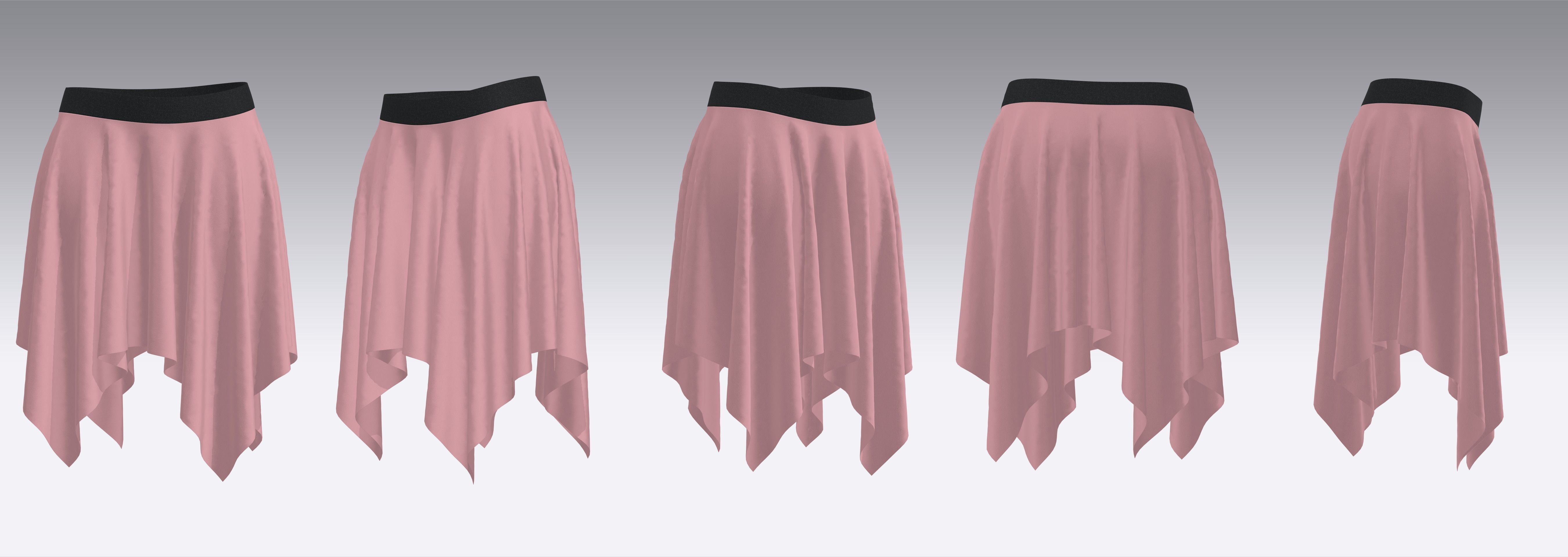 Skirt Outfits MD CLO 3D zprj project files 3D model 3D model_9