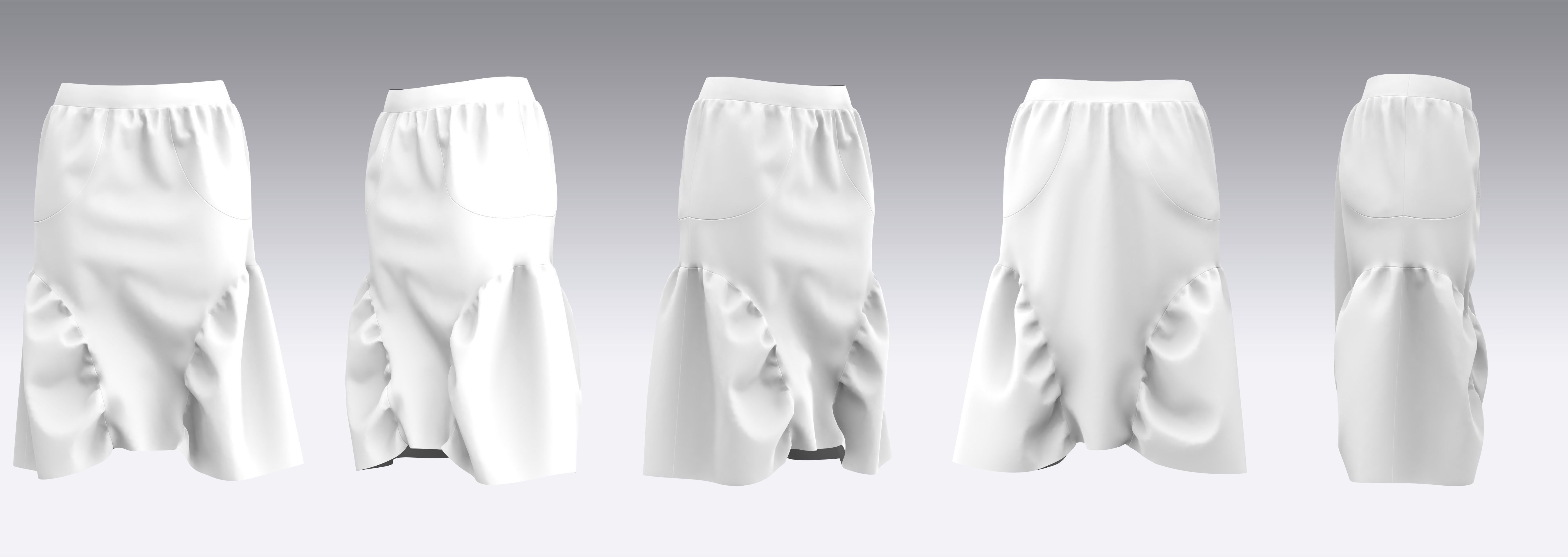 Skirt Outfits MD CLO 3D zprj project files 3D model 3D model_17