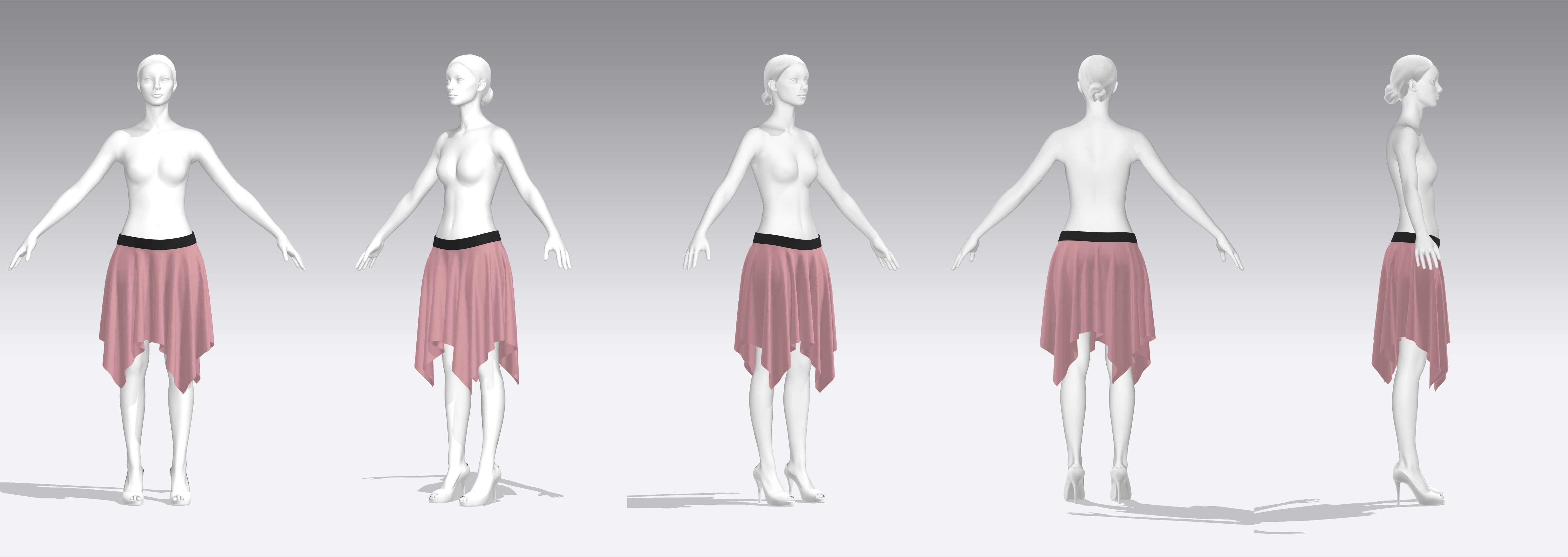 Skirt Outfits MD CLO 3D zprj project files 3D model 3D model_24