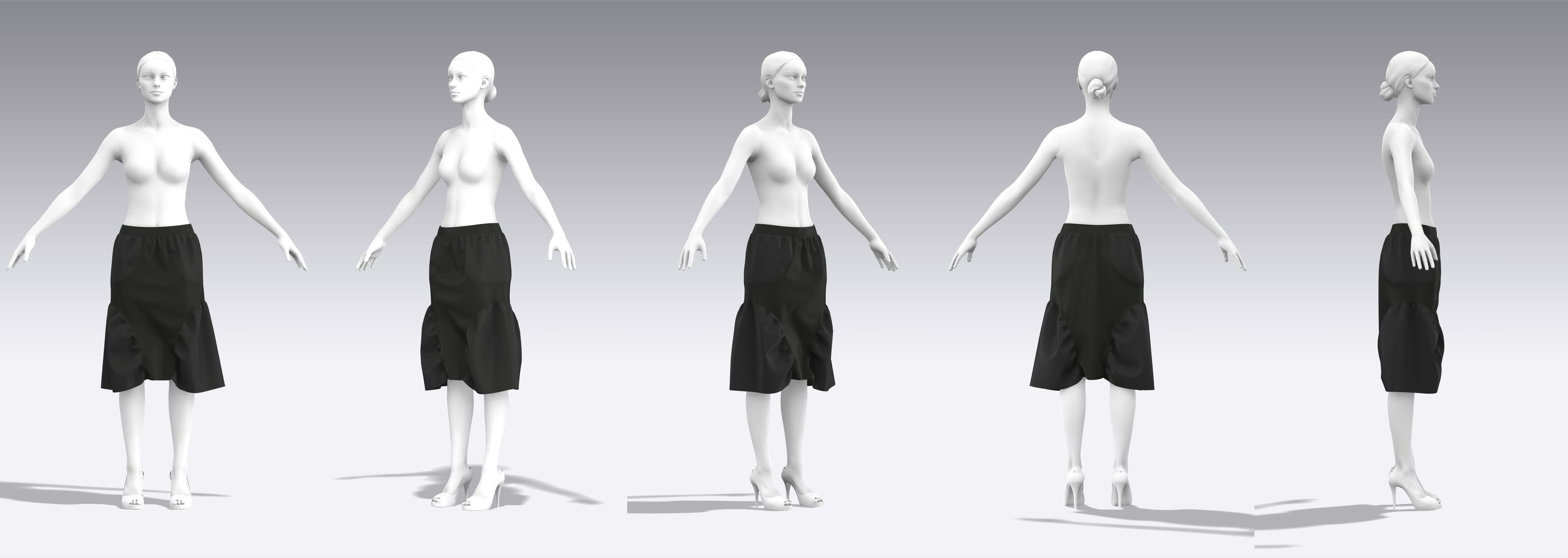 Skirt Outfits MD CLO 3D zprj project files 3D model 3D model_23