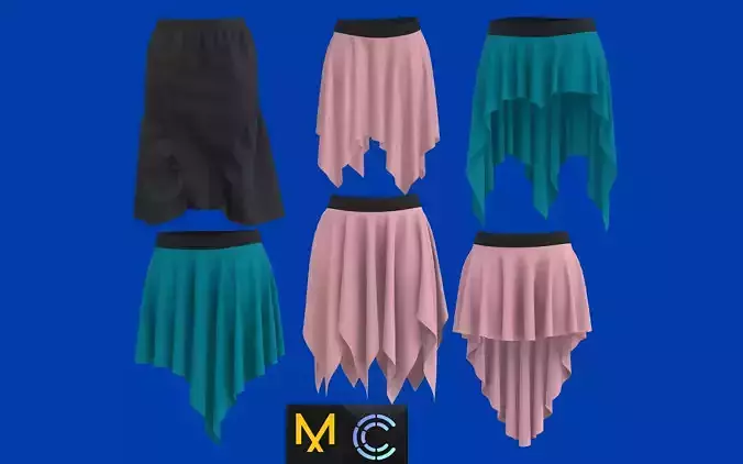 Skirt Outfits MD CLO 3D zprj project files 3D model 3D model