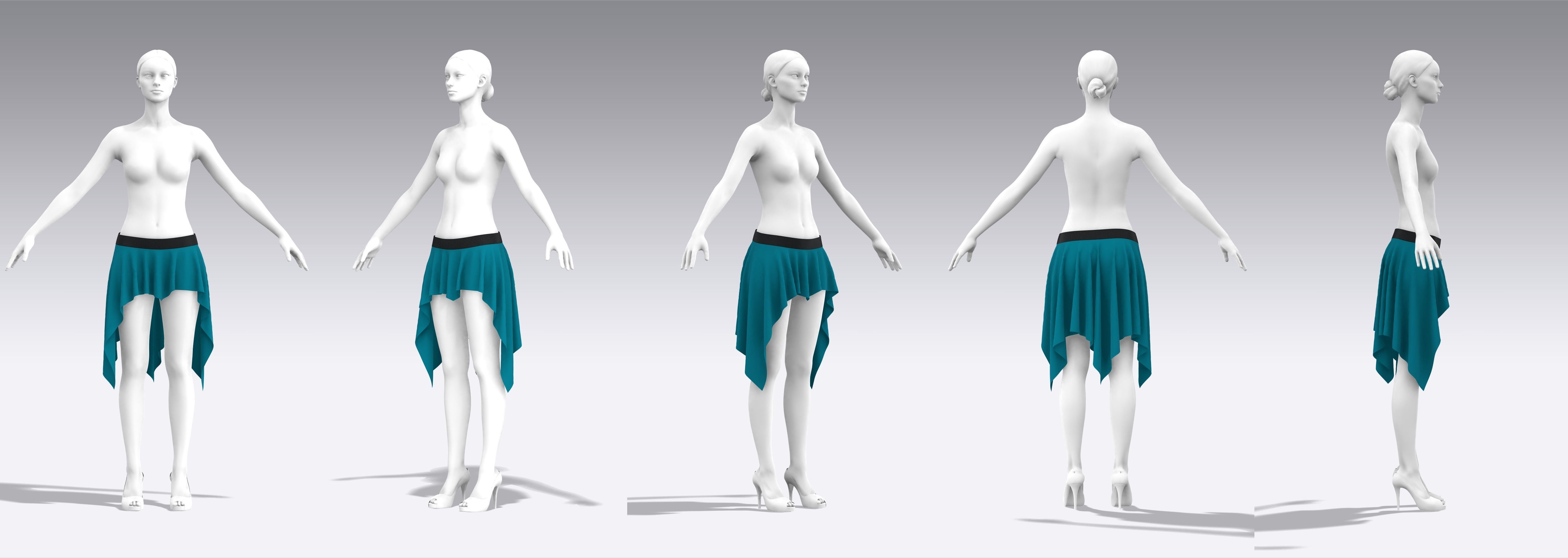 Skirt Outfits MD CLO 3D zprj project files 3D model 3D model_19