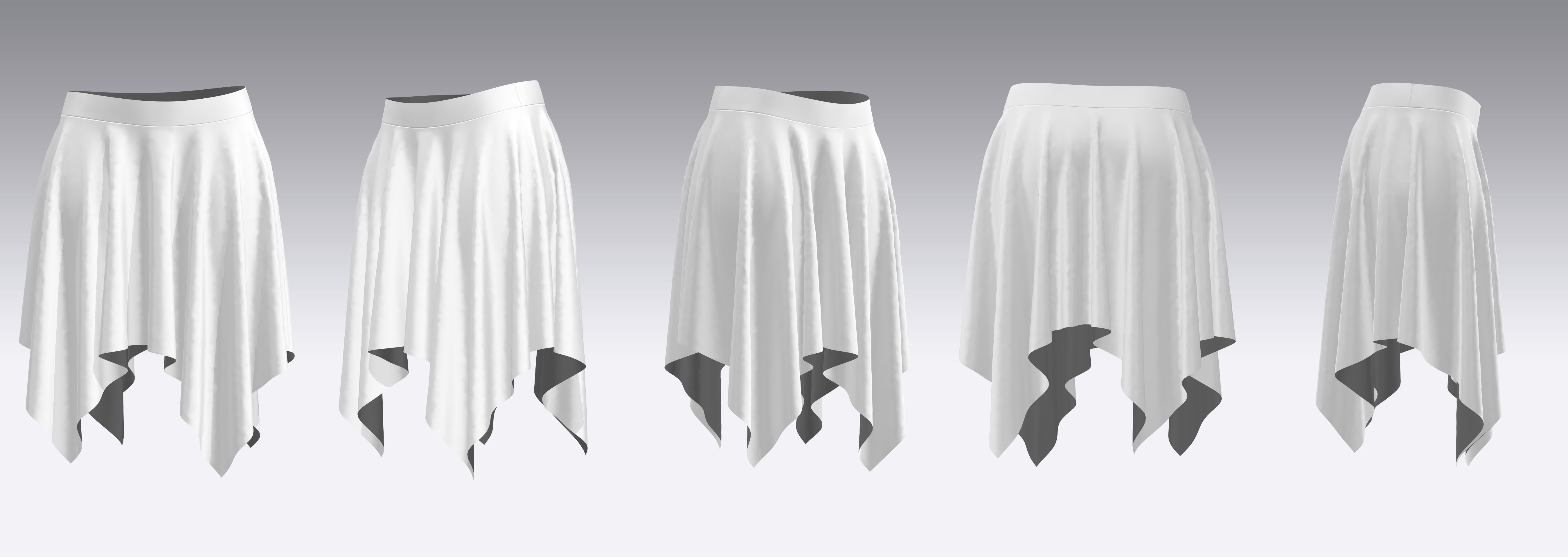 Skirt Outfits MD CLO 3D zprj project files 3D model 3D model_15