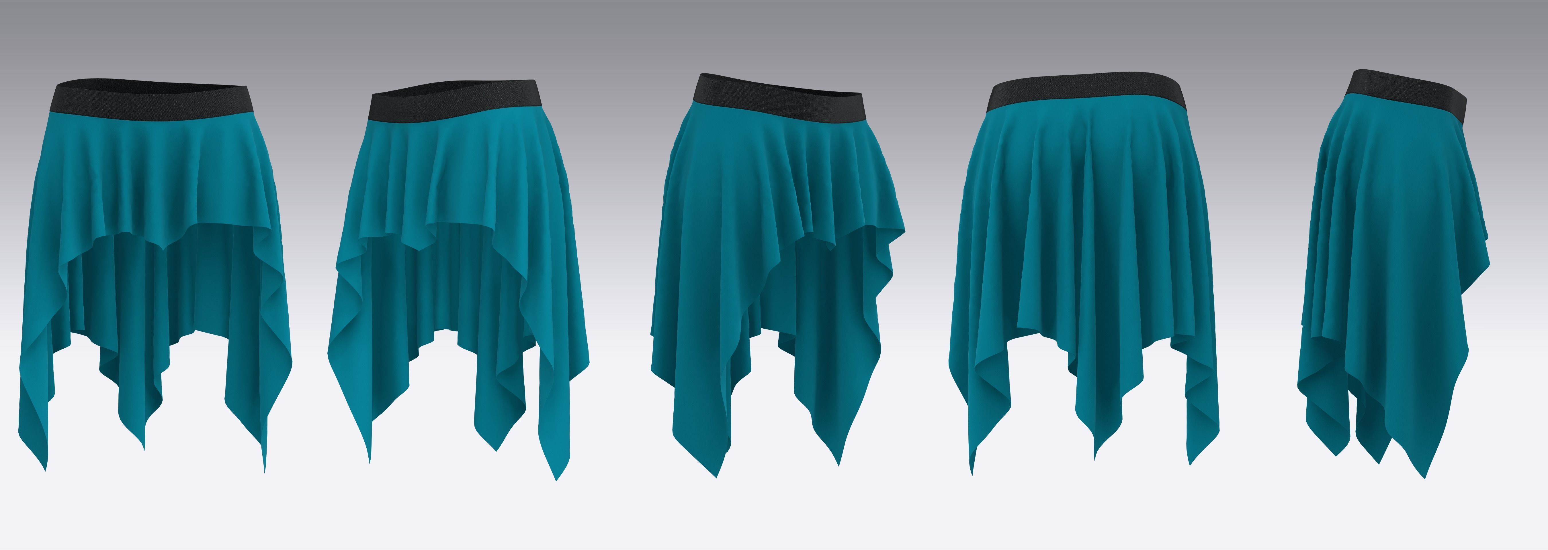 Skirt Outfits MD CLO 3D zprj project files 3D model 3D model_7