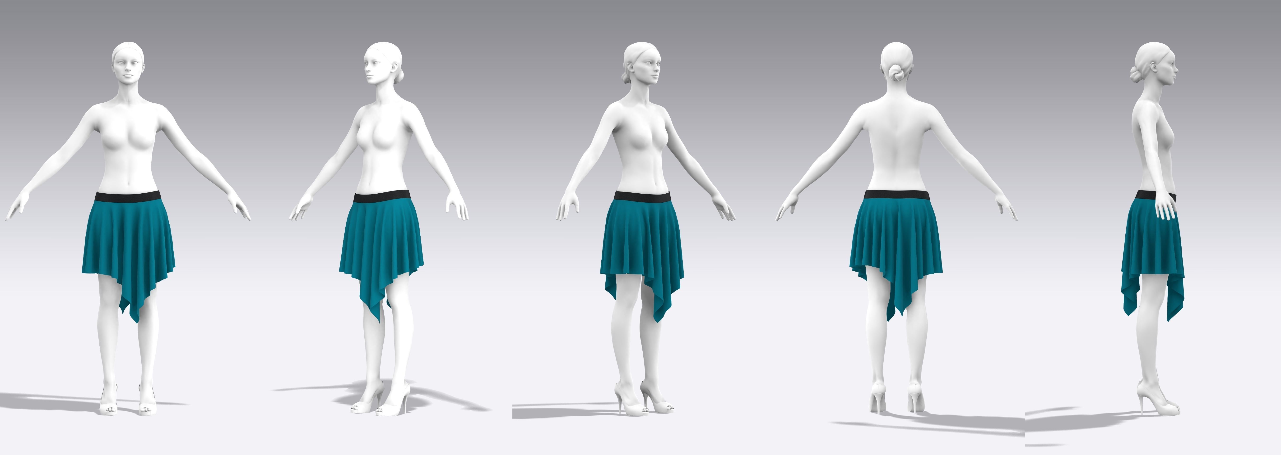 Skirt Outfits MD CLO 3D zprj project files 3D model 3D model_20
