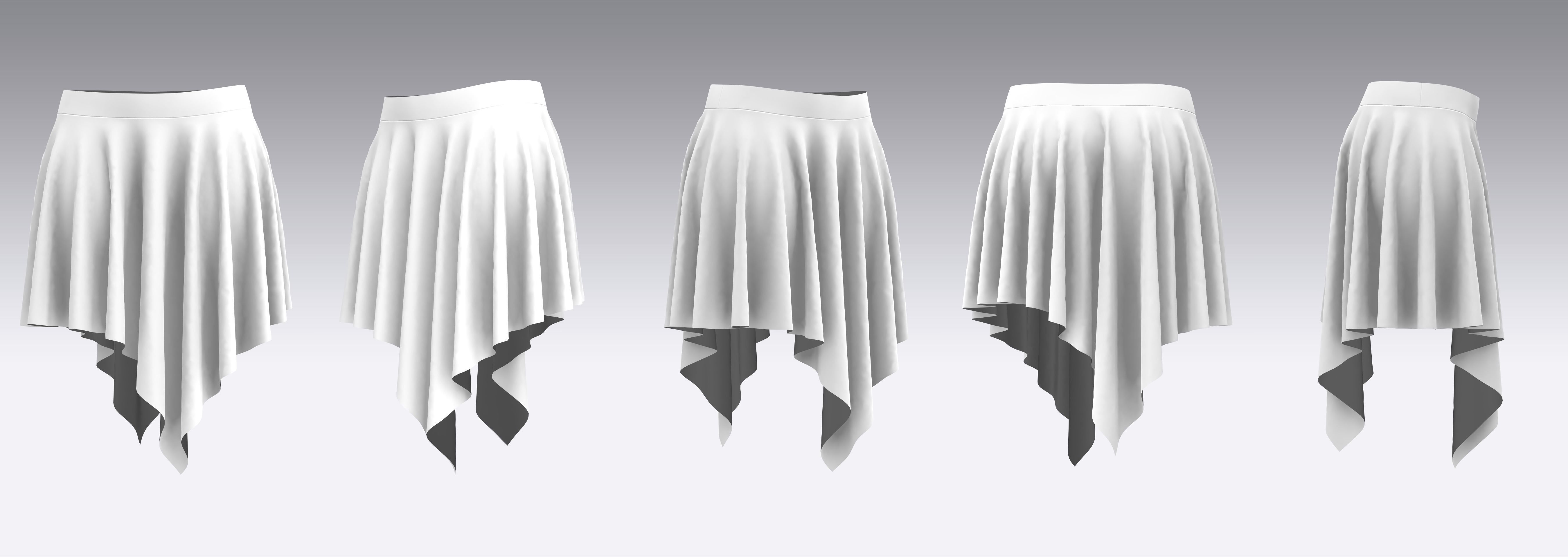Skirt Outfits MD CLO 3D zprj project files 3D model 3D model_18
