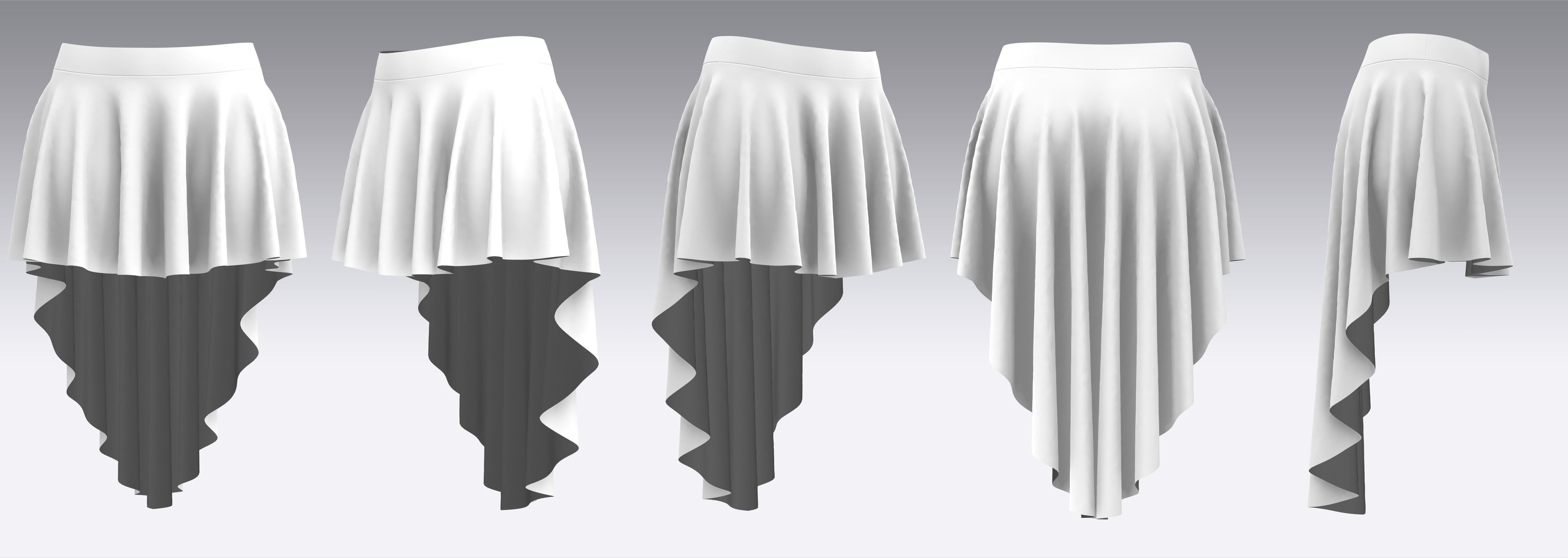 Skirt Outfits MD CLO 3D zprj project files 3D model 3D model_16