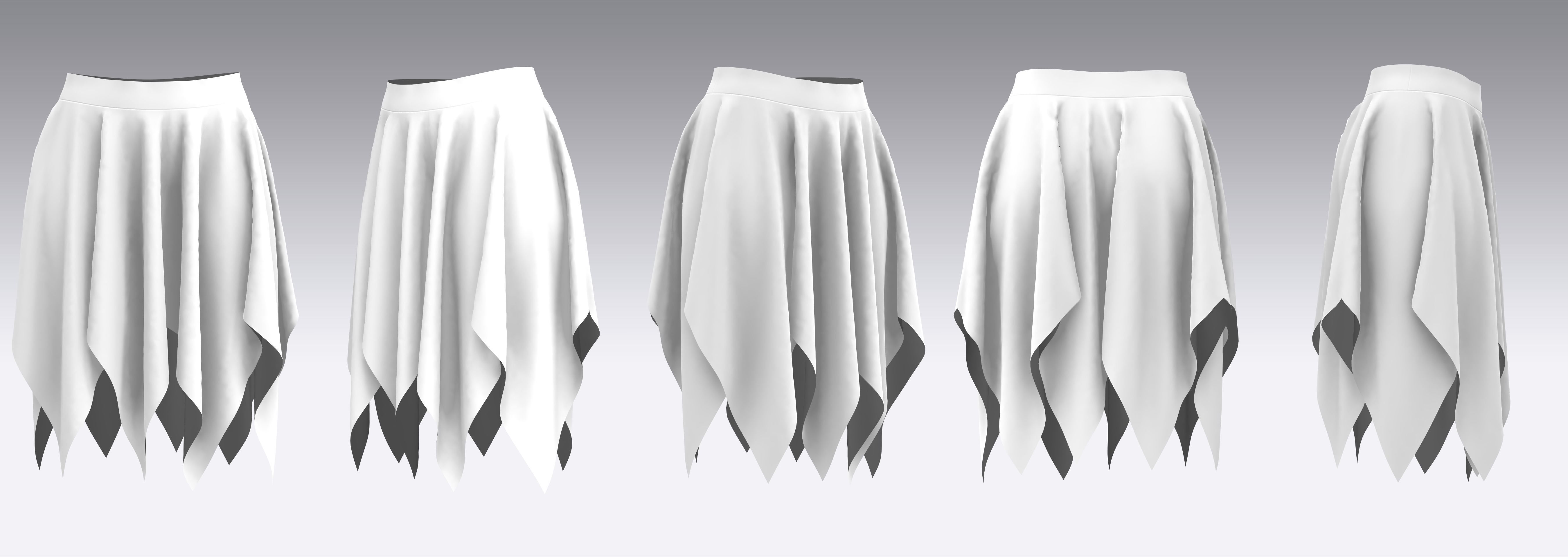 Skirt Outfits MD CLO 3D zprj project files 3D model 3D model_14