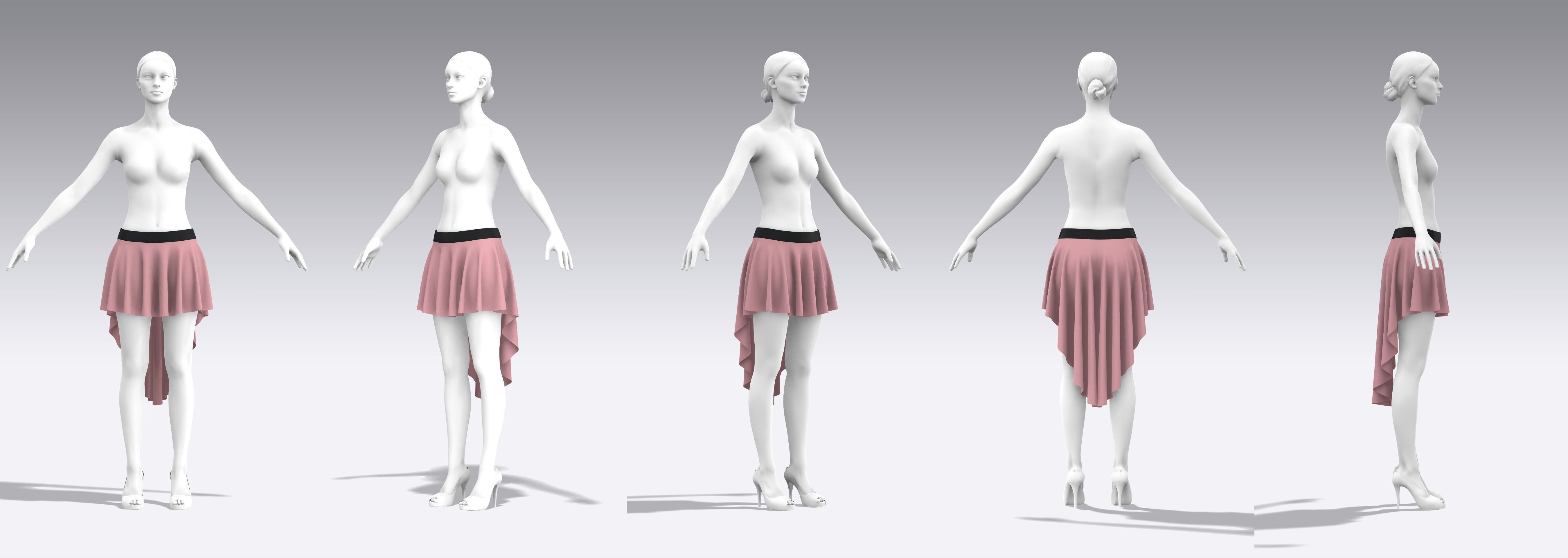 Skirt Outfits MD CLO 3D zprj project files 3D model 3D model_21