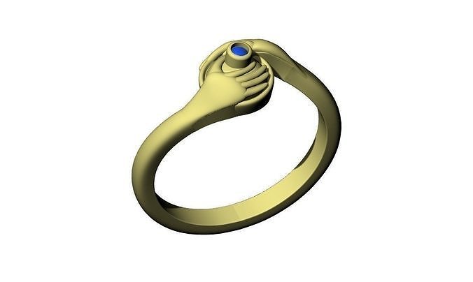 Love Care Diamond Ring Design 3D print model