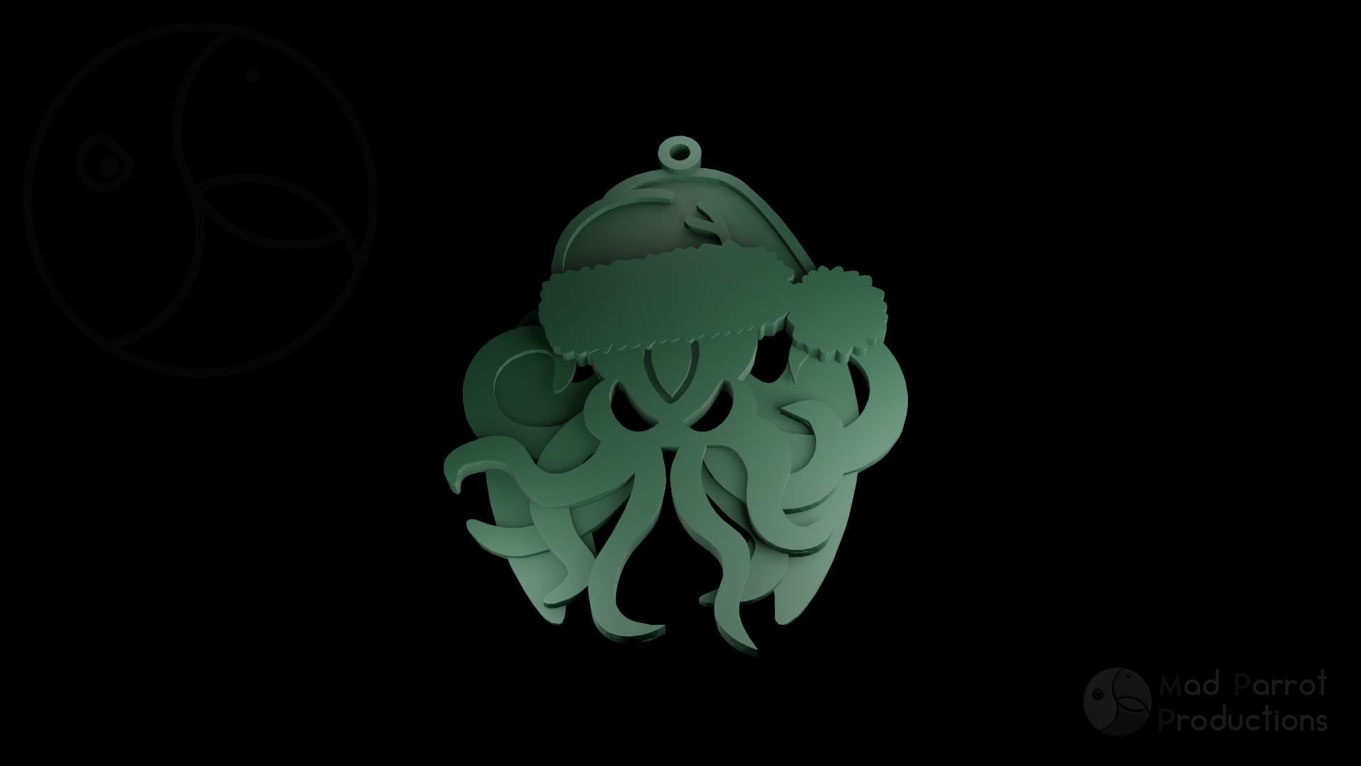 Cthulhu Christmas Tree Decoration 3D print model_2