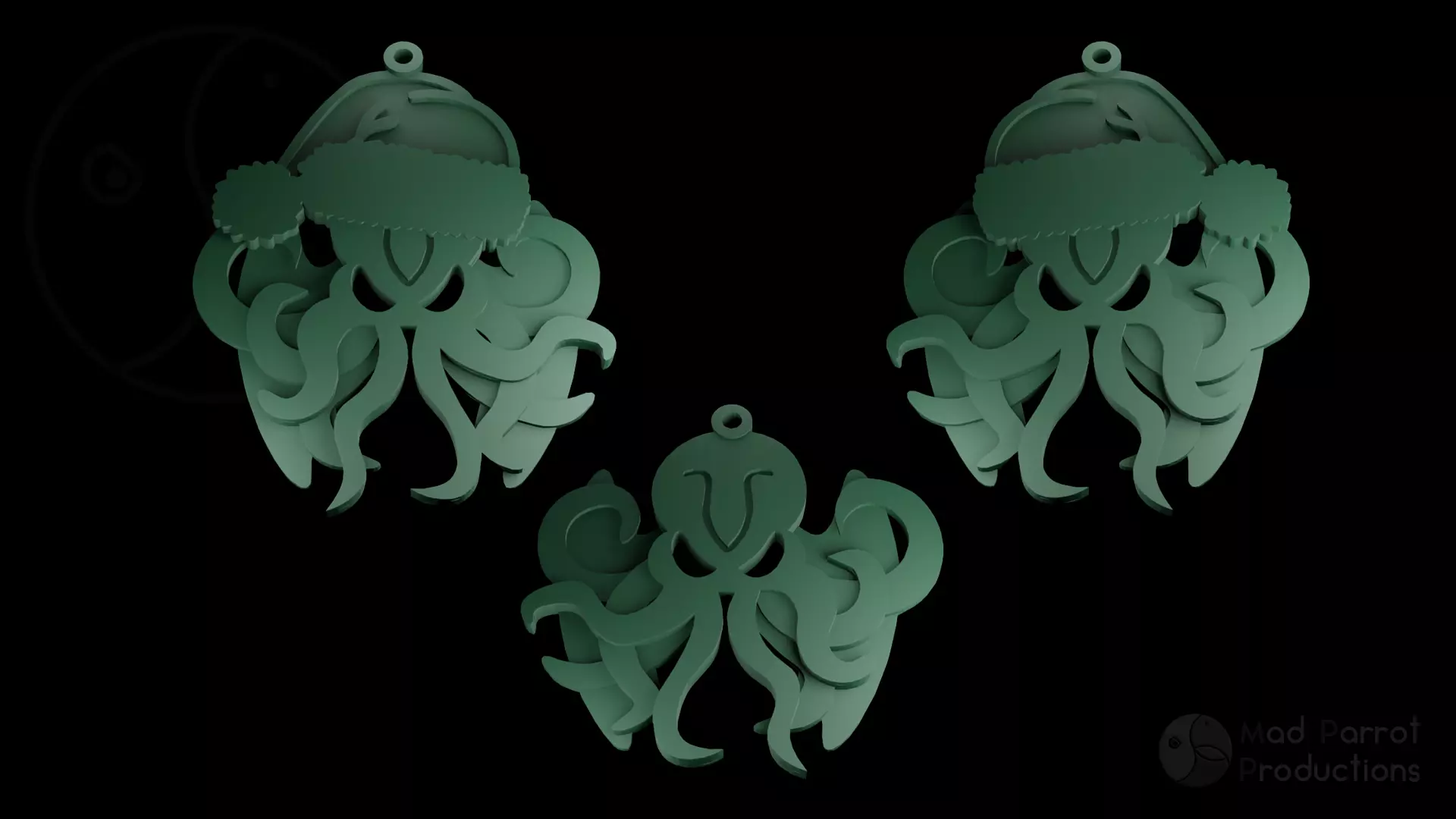 Cthulhu Christmas Tree Decoration 3D print model_0