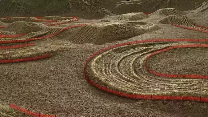  3D Motocross Track Texture
