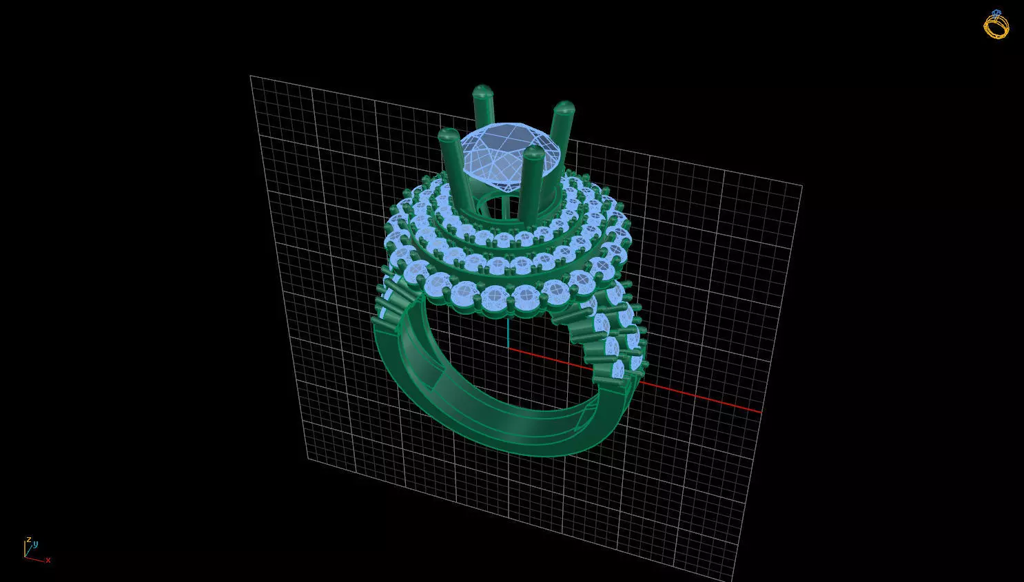 DIAMOND RING 3D print model_0